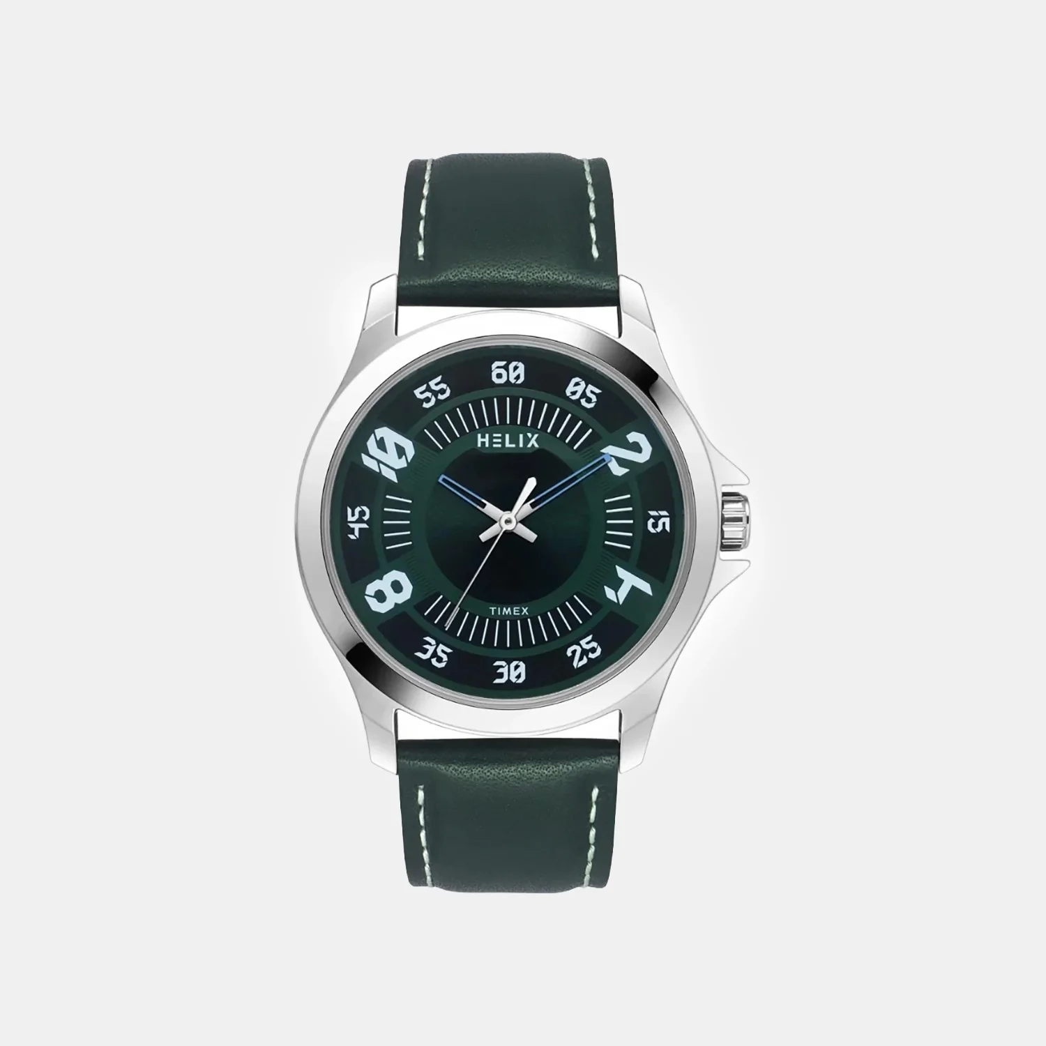 Men Quartz Green Dial Analog Leather Watch TW055HG02