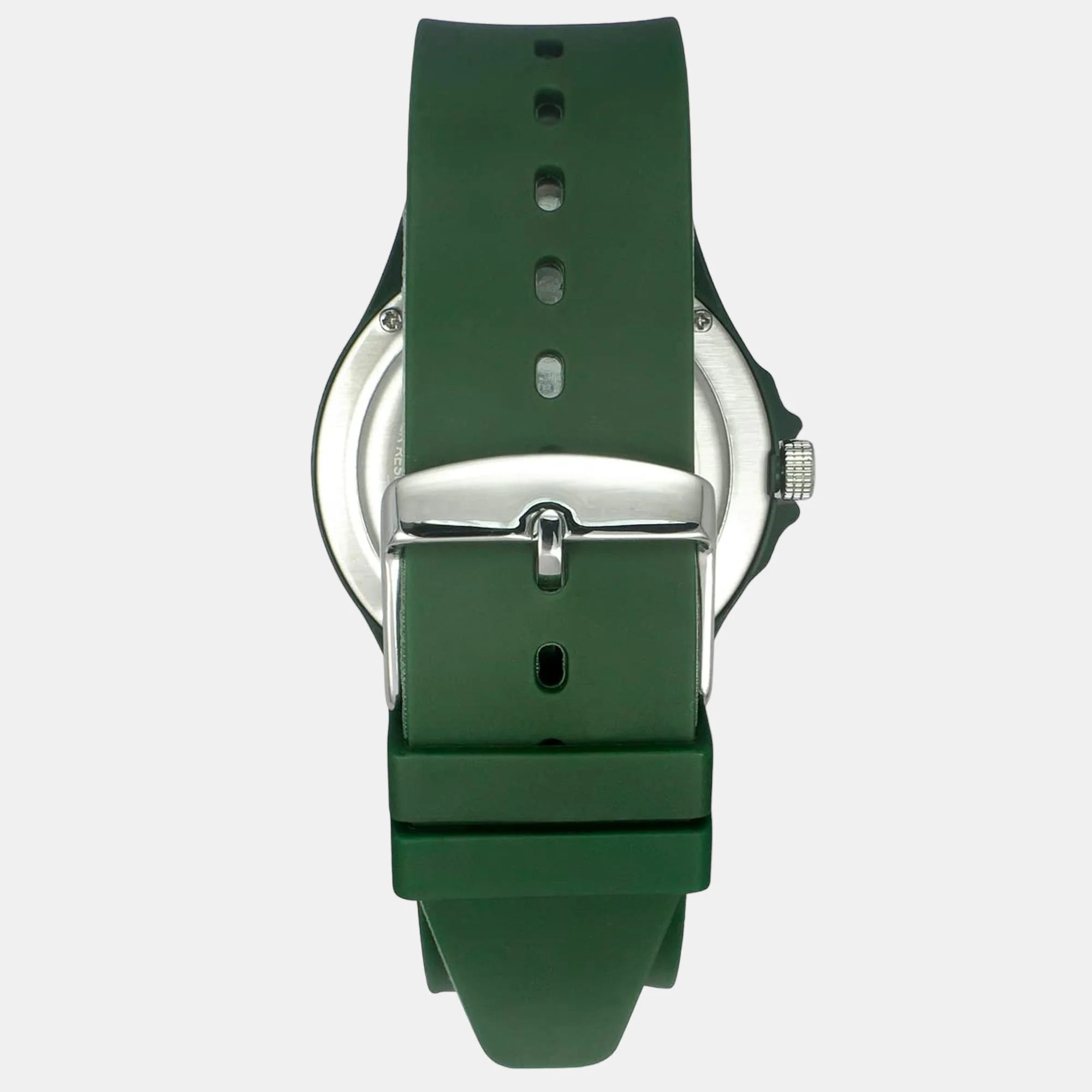 Men Quartz Green Dial Analog Silicone Watch TW033HG18 - Image 4