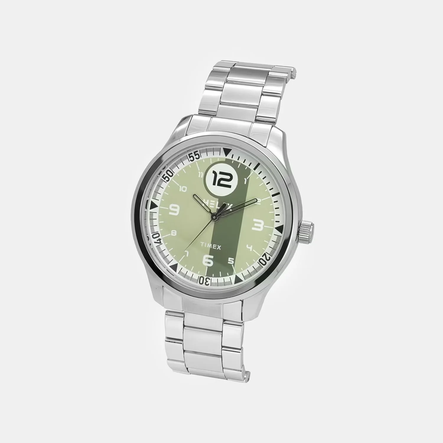 Men Quartz Green Dial Analog Stainless Steel Watch TW043HG27 - Image 2
