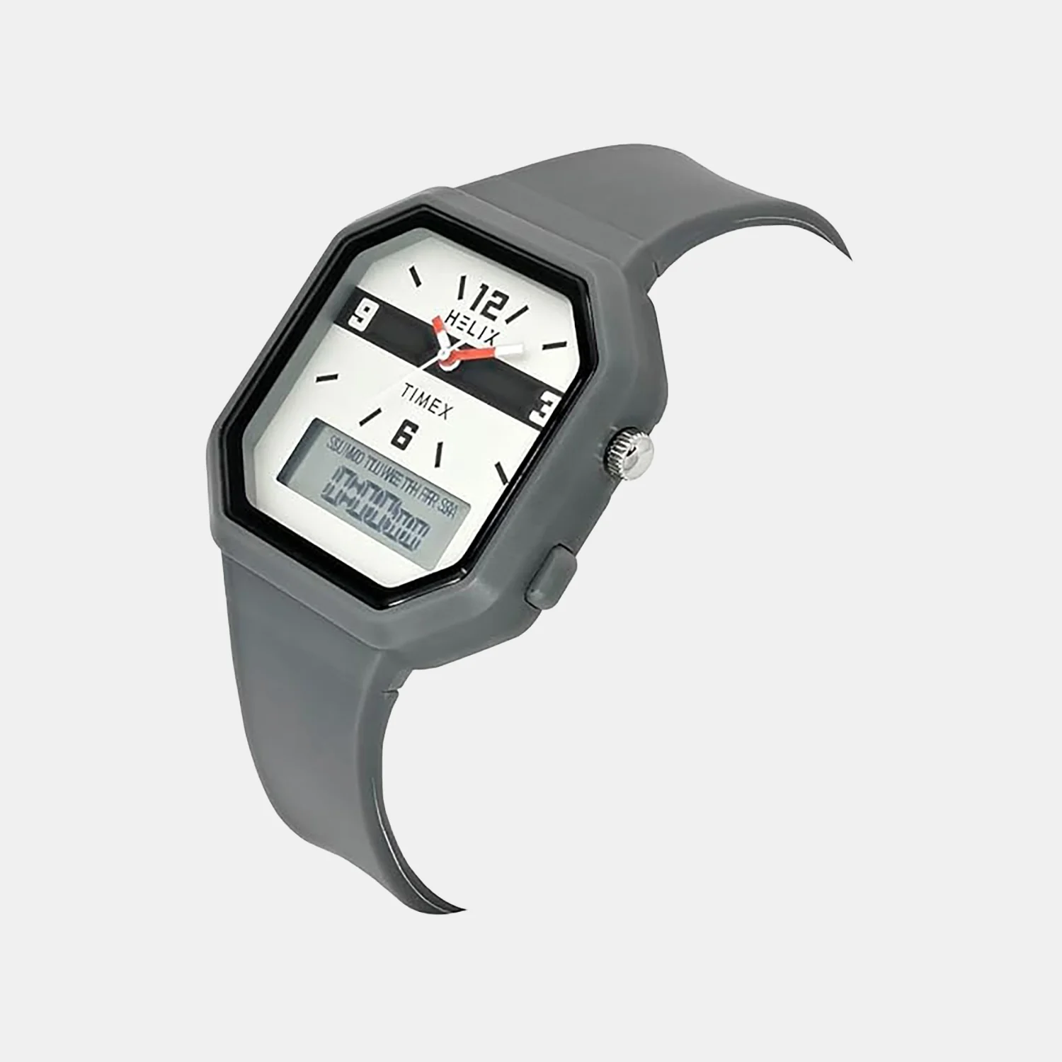 Men Quartz Grey Dial Analog-Digital Silicone Watch TWESK6602T - Image 2