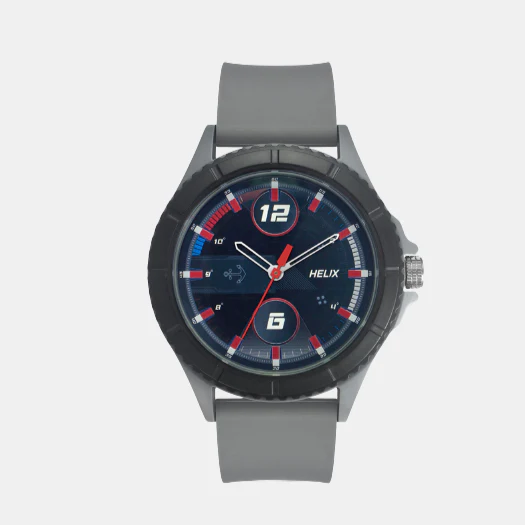 Men Quartz Grey Dial Analog Silicone Watch TW033HG17