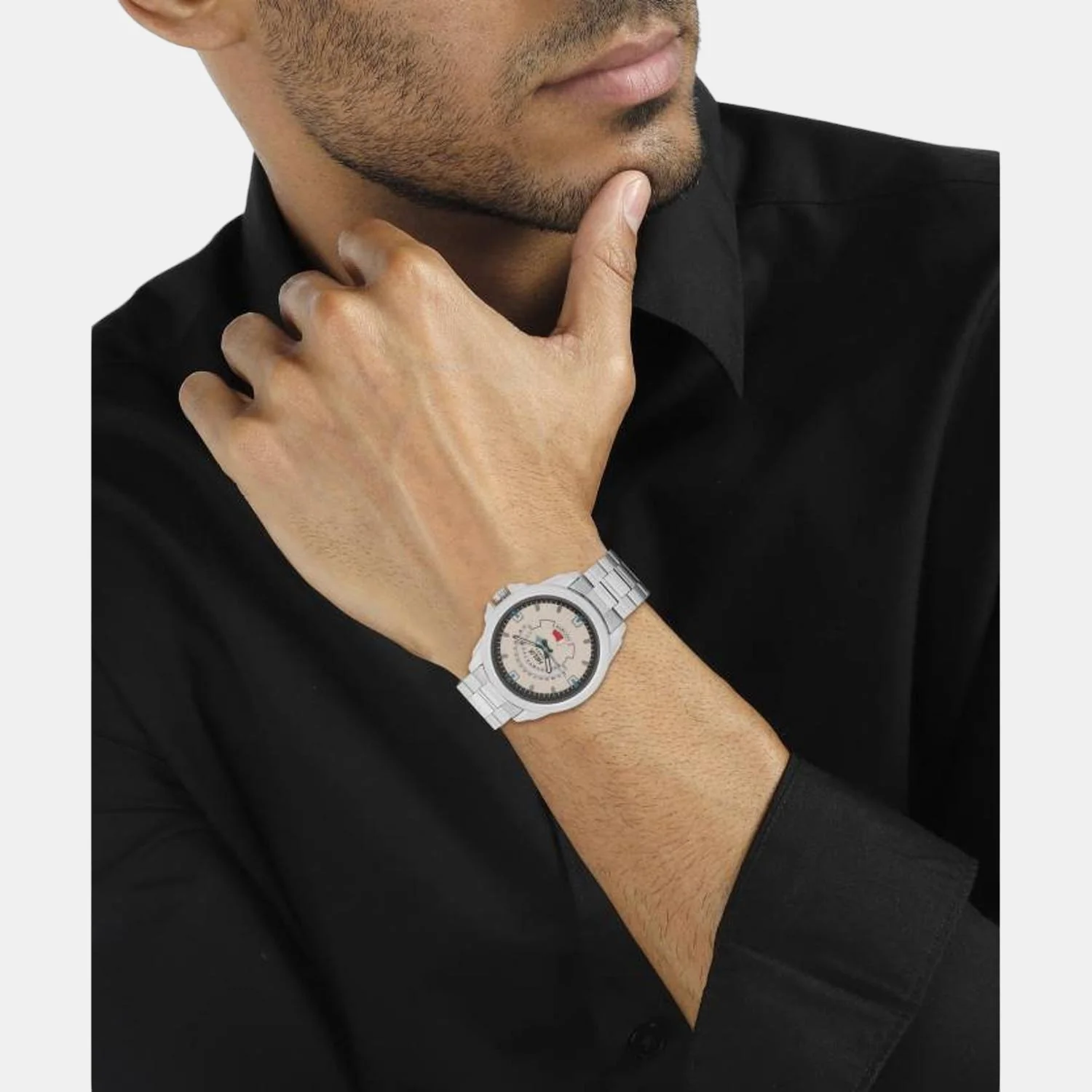 Men Quartz Grey Dial Analog Stainless Steel Watch TW032HG09 - Image 5
