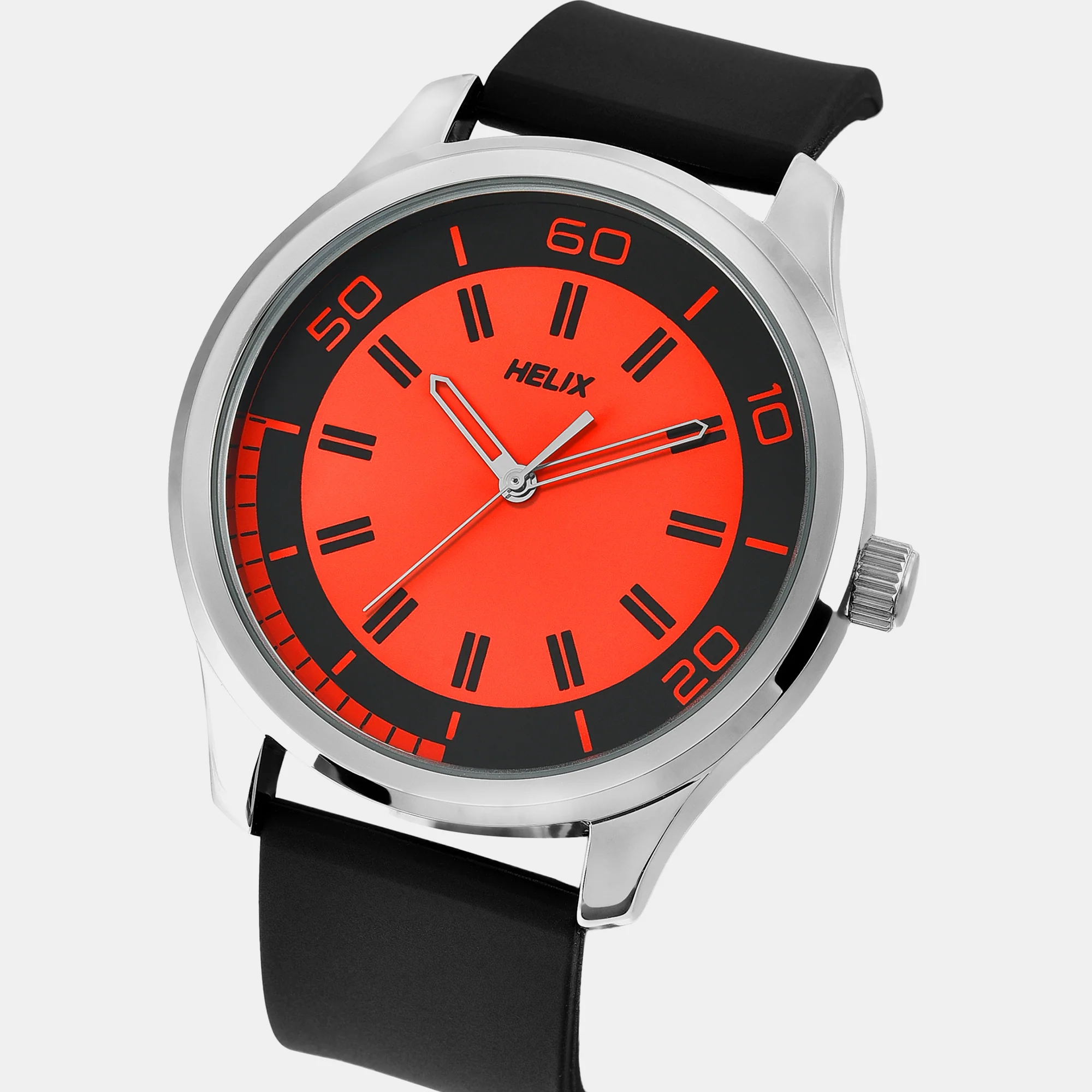 Men Quartz Orange Dial Analog Silicone Watch TW043HG20 - Image 4