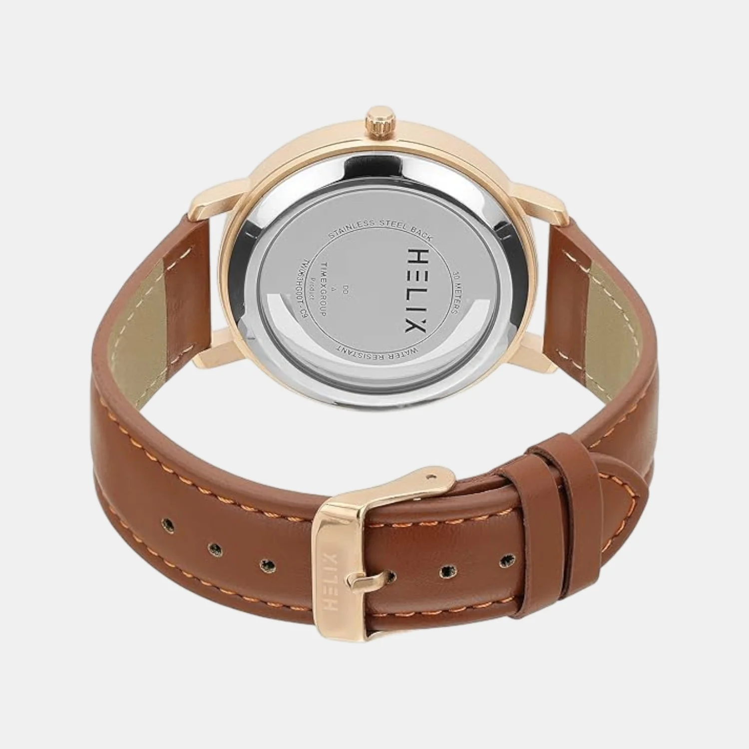 Men Quartz Rose Gold Dial Analog Leather Watch TW063HG00T - Image 4
