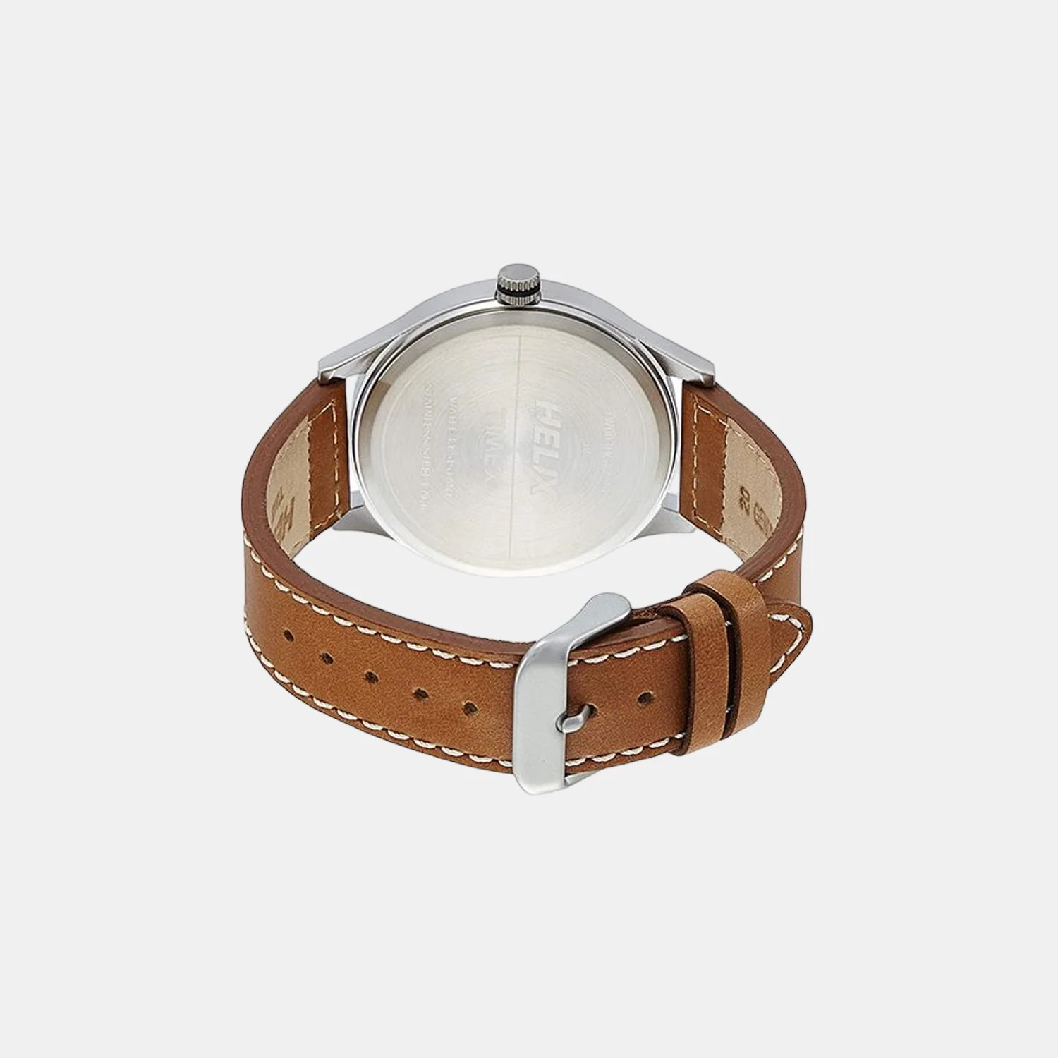 Men Quartz Silver Dial Analog Leather Watch TW003HG12 - Image 2