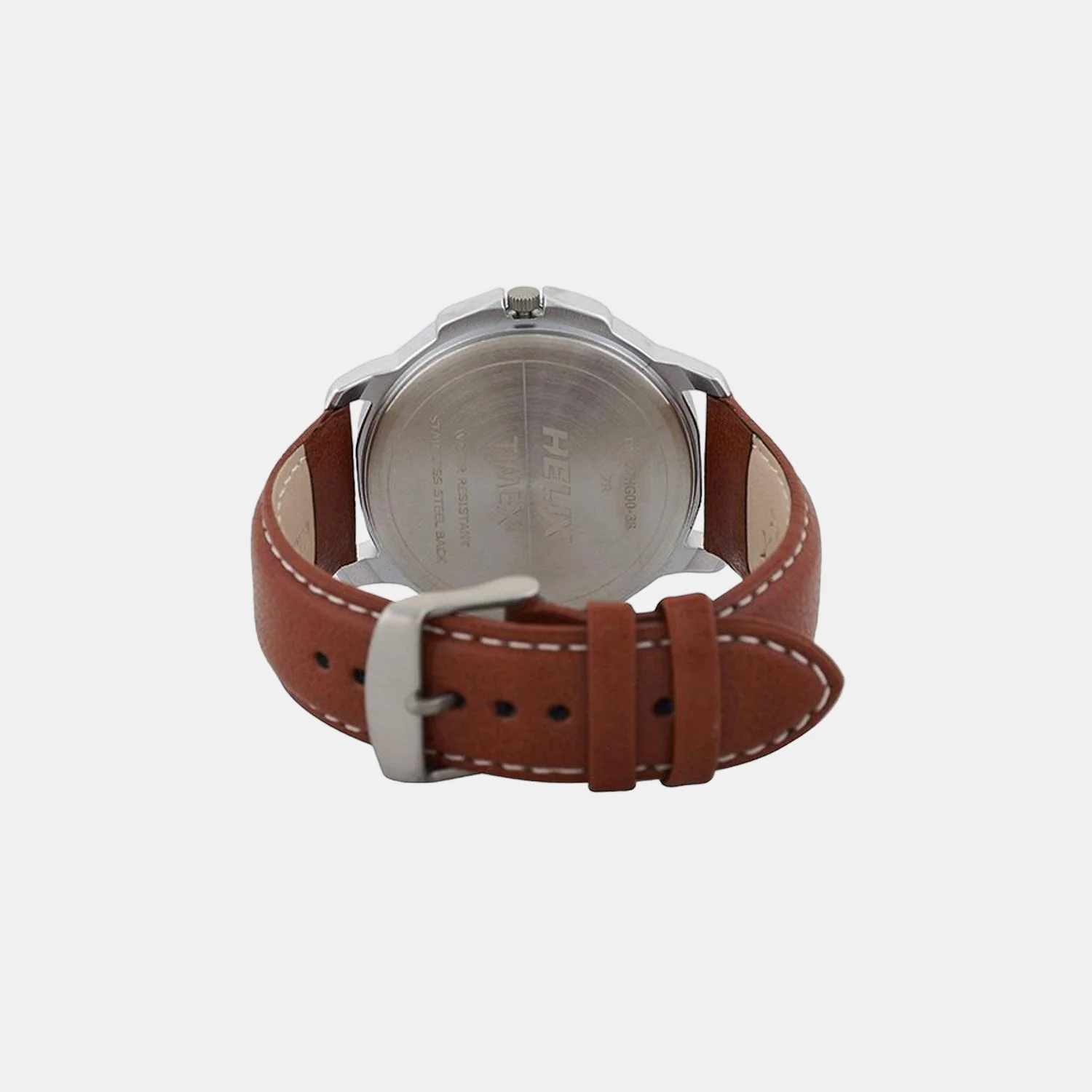 Men Quartz Silver Dial Analog Leather Watch TW027HG00 - Image 2