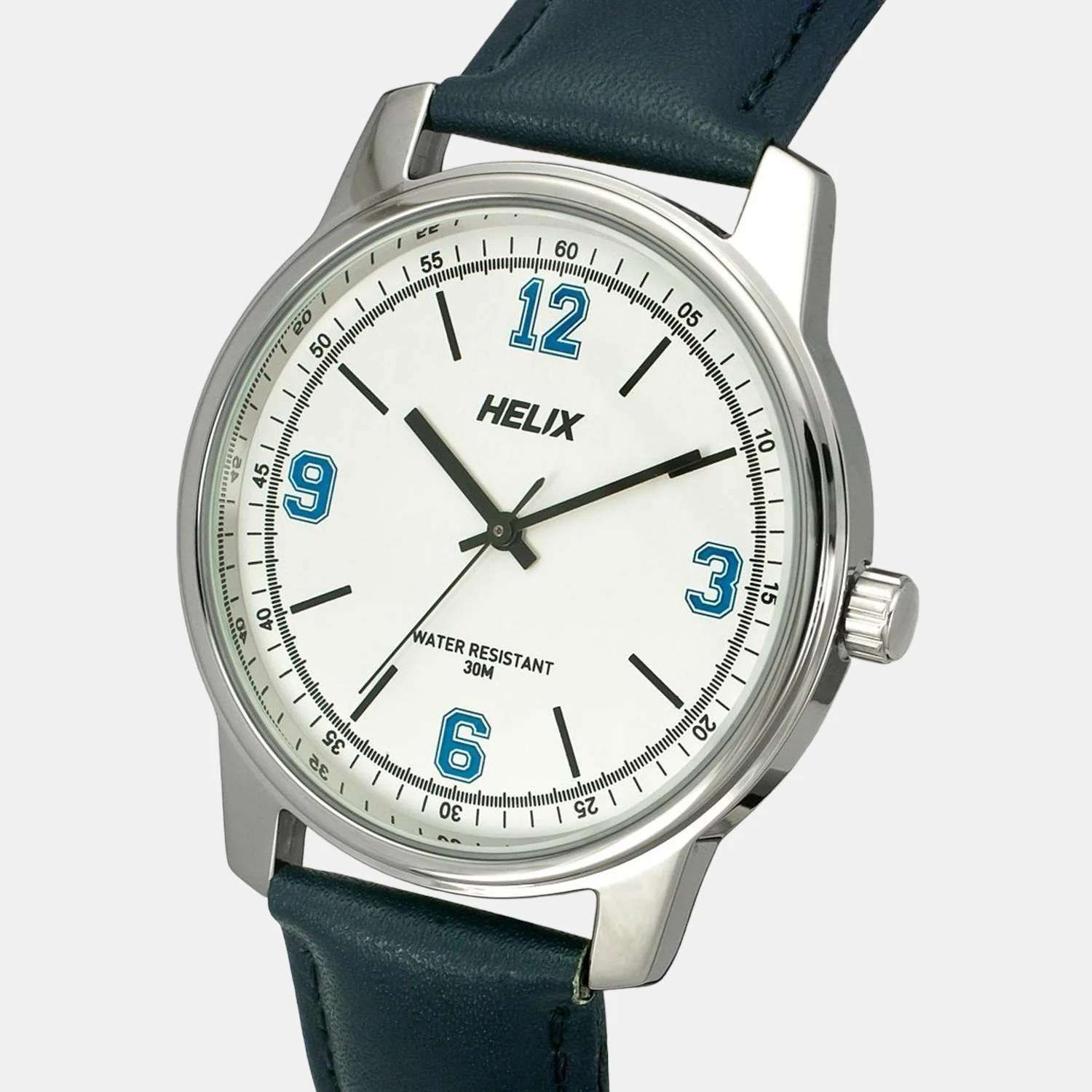 Men Quartz Silver Dial Analog Leather Watch TW046HG01 - Image 5