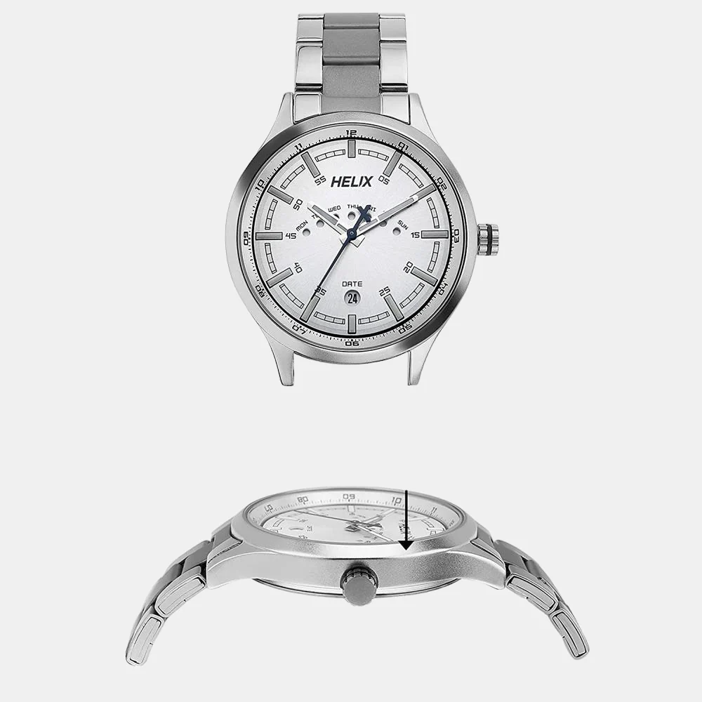 Men Quartz Silver Dial Analog Stainless Steel Watch TW003HG16 - Image 5