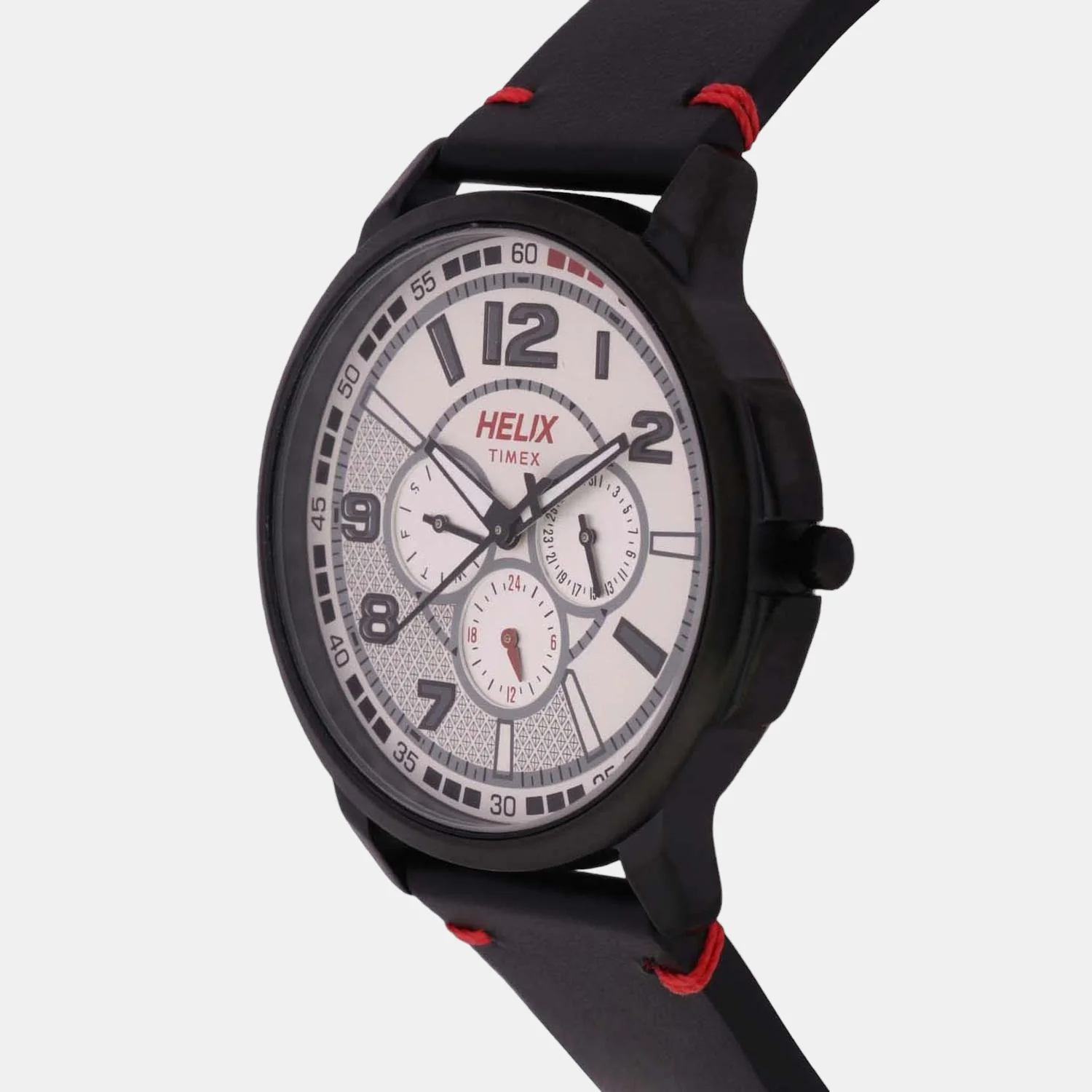 Men Quartz Silver Dial Chronograph Leather Watch TW027HG26 - Image 3