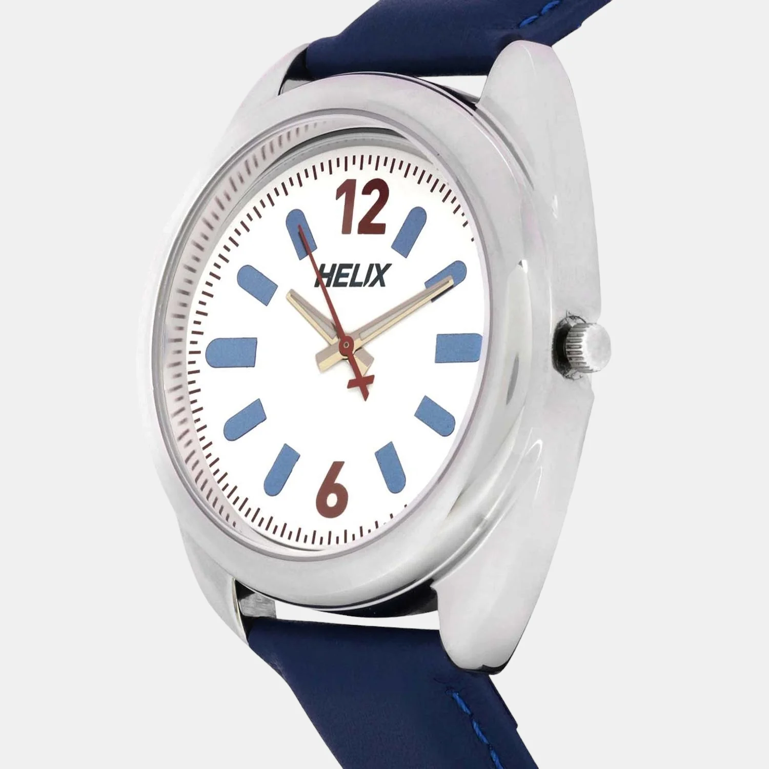 Men Quartz White Dial Analog Leather Watch TW038HG01 - Image 3