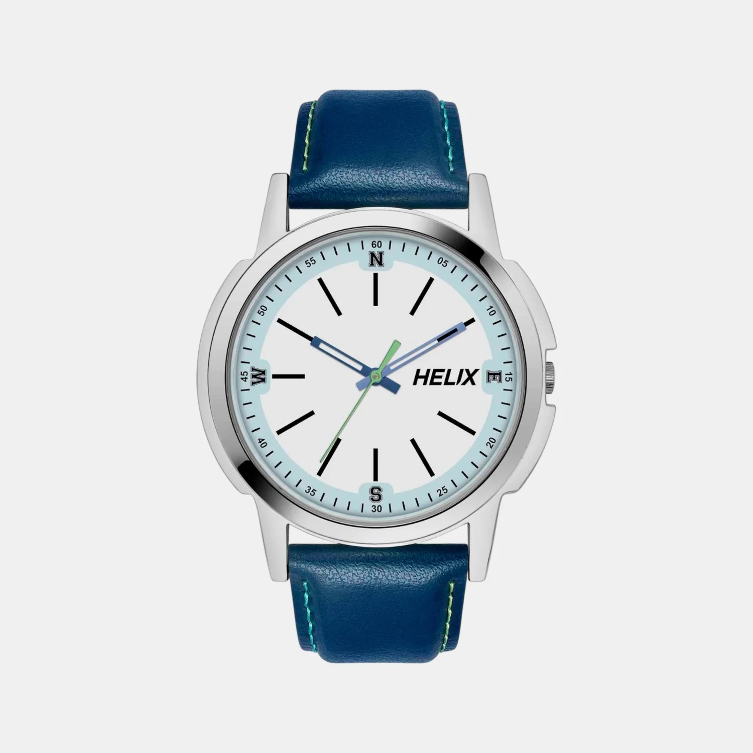 Men Quartz White Dial Analog Leather Watch TW050HG00