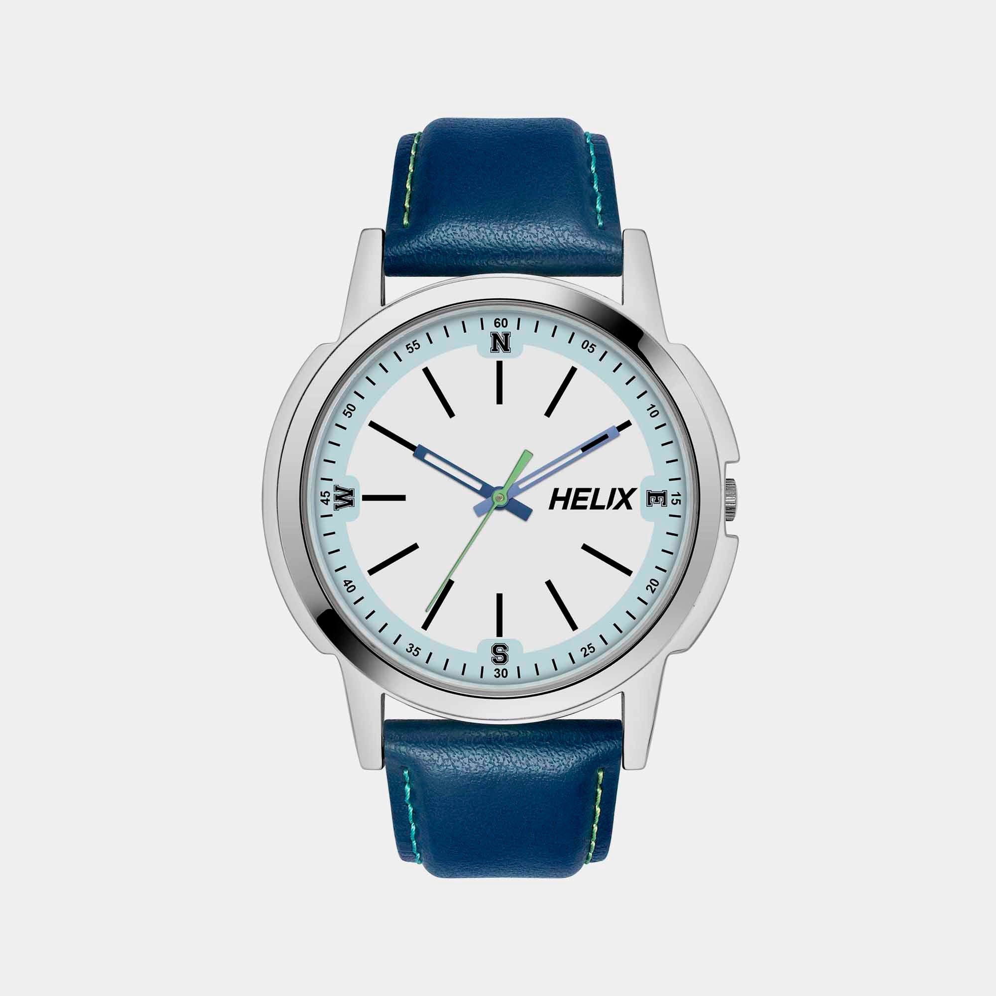 Men Quartz White Dial Analog Leather Watch TW050HG00 - Image 2
