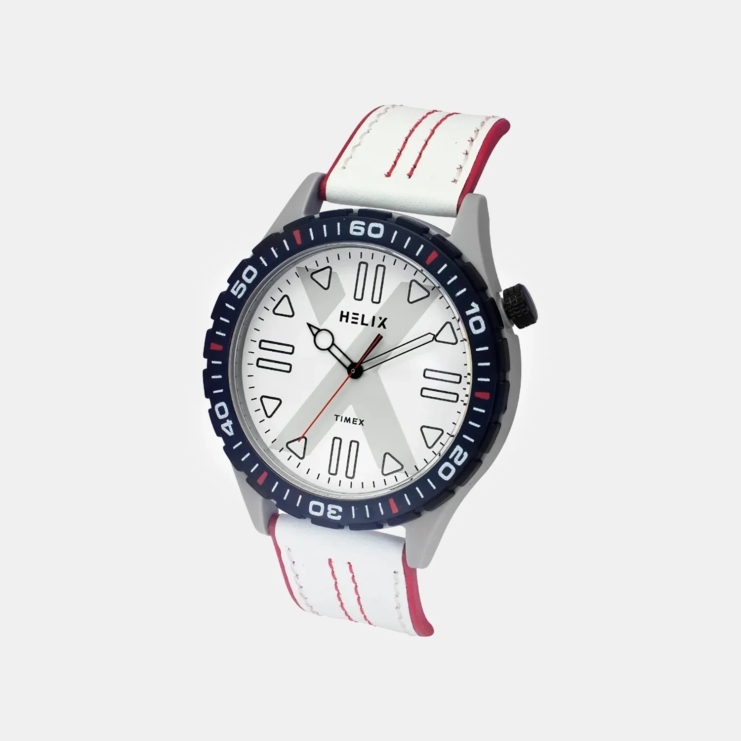Men Quartz White Dial Analog Leather Watch TW052HG04 - Image 2