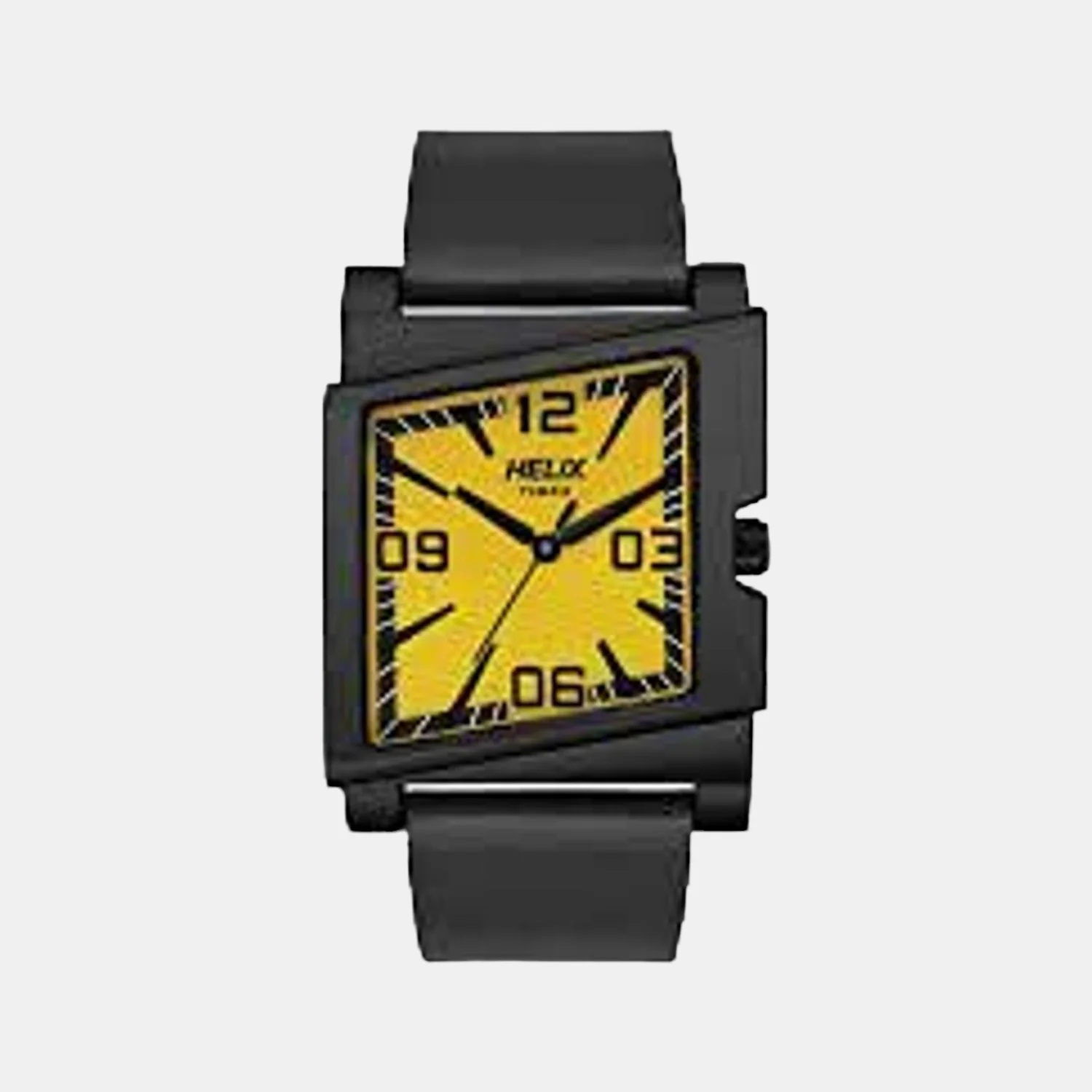 Men Quartz Yellow Dial Analog Leather Watch TW037HG02