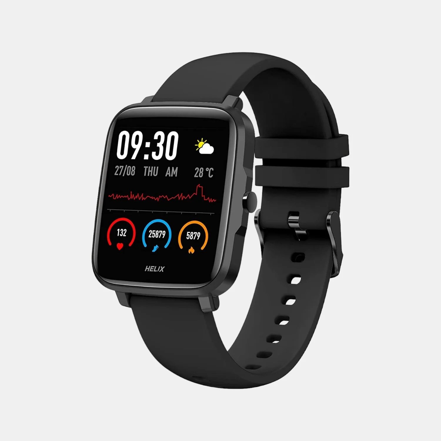 Women Processor Black Dial Digital Silicone Watch TW0HXW205T