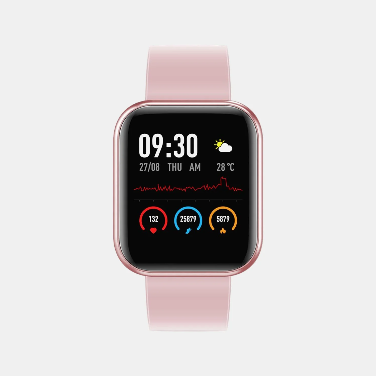 Women Processor Black Dial Digital Silicone Watch TW0HXW302T