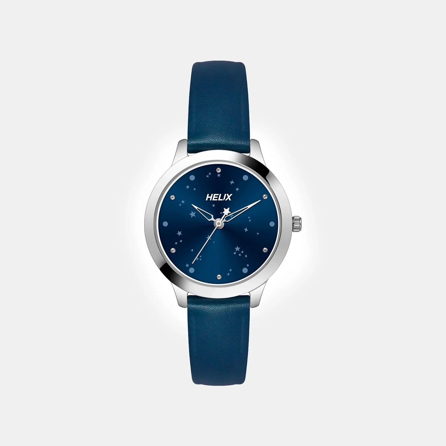 Women Quartz Blue Dial Analog Leather Watch TW022HL30