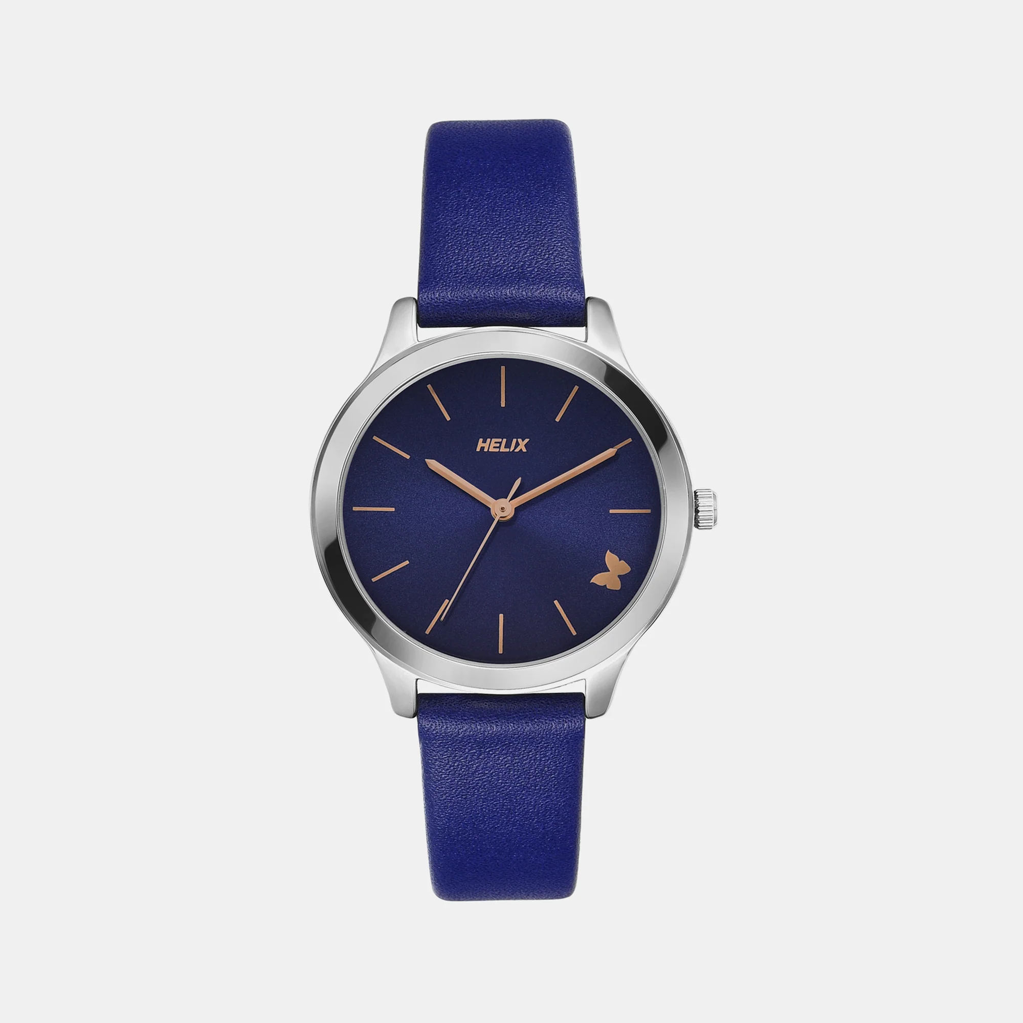 Women Quartz Blue Dial Analog Leather Watch TW055HL00 - Image 2