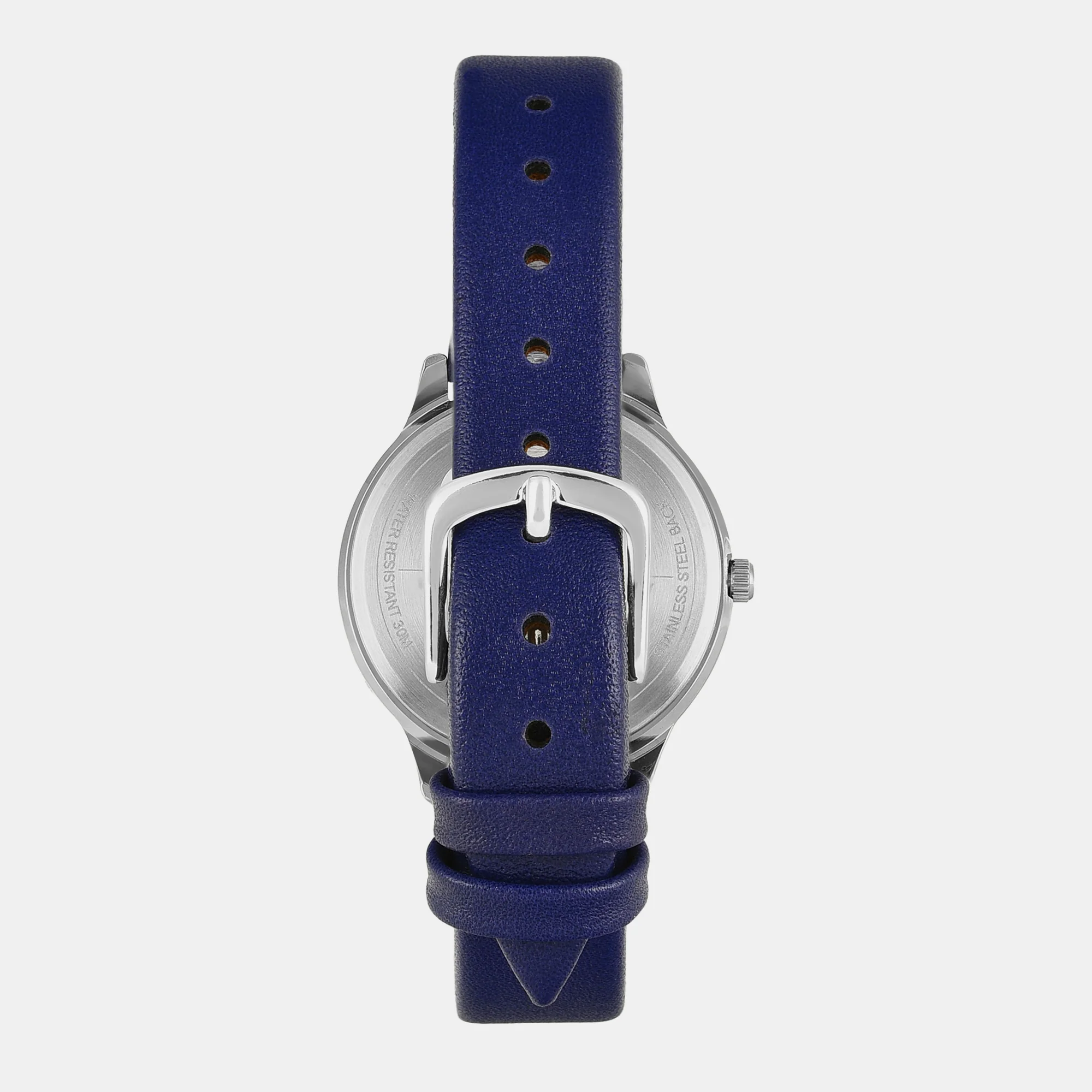 Women Quartz Blue Dial Analog Leather Watch TW055HL00 - Image 7