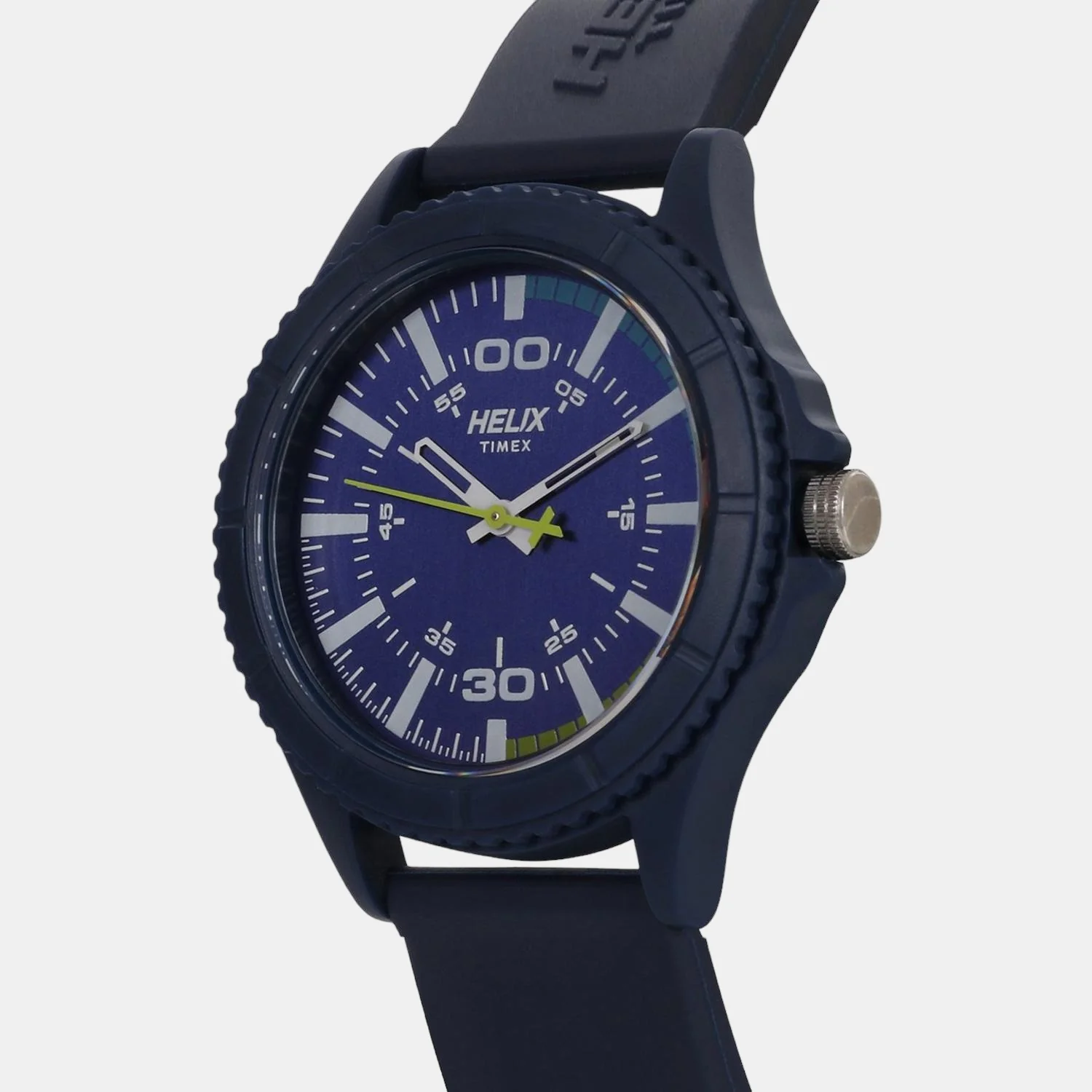 Women Quartz Blue Dial Analog Rubber Watch TW033HG04 - Image 3