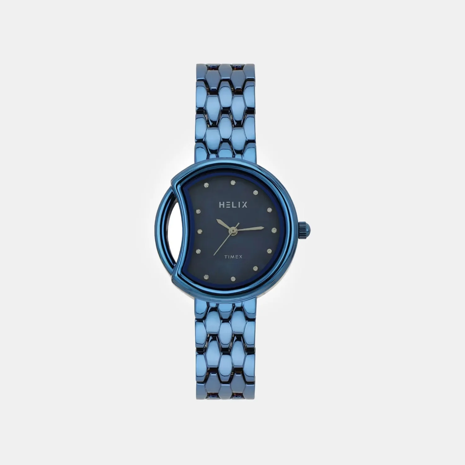 Women Quartz Blue Mother Of Pearl Dial Analog Stainless Steel Watch TW062HL03T