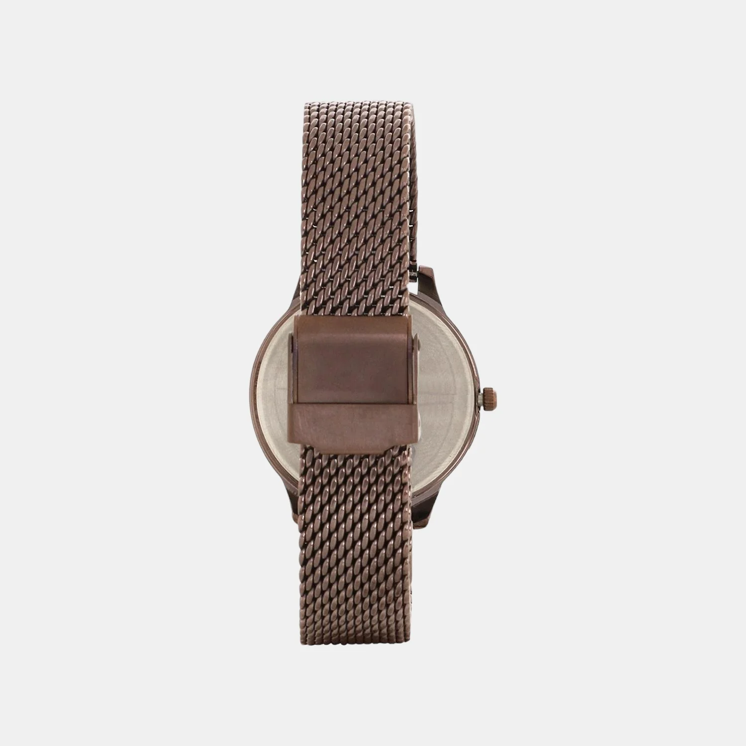 Women Quartz Brown Dial Analog Mesh Watch TW022HL19 - Image 4