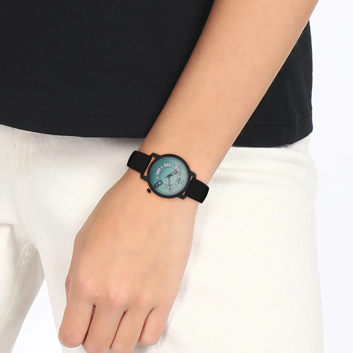Women Quartz Green Dial Analog Leather Watch TW032HL26 - Image 5