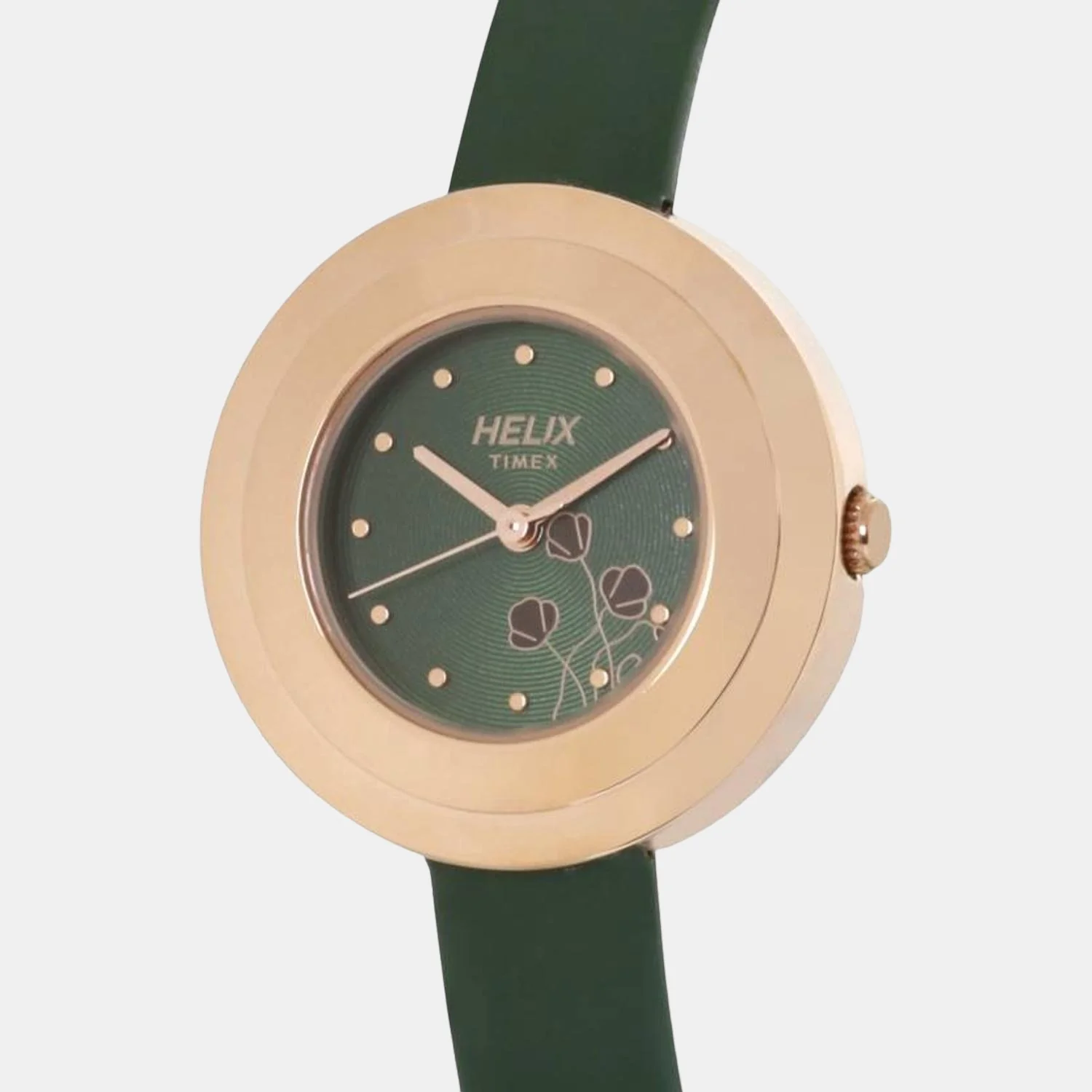 Women Quartz Green Dial Analog Leather Watch TW038HL02 - Image 2