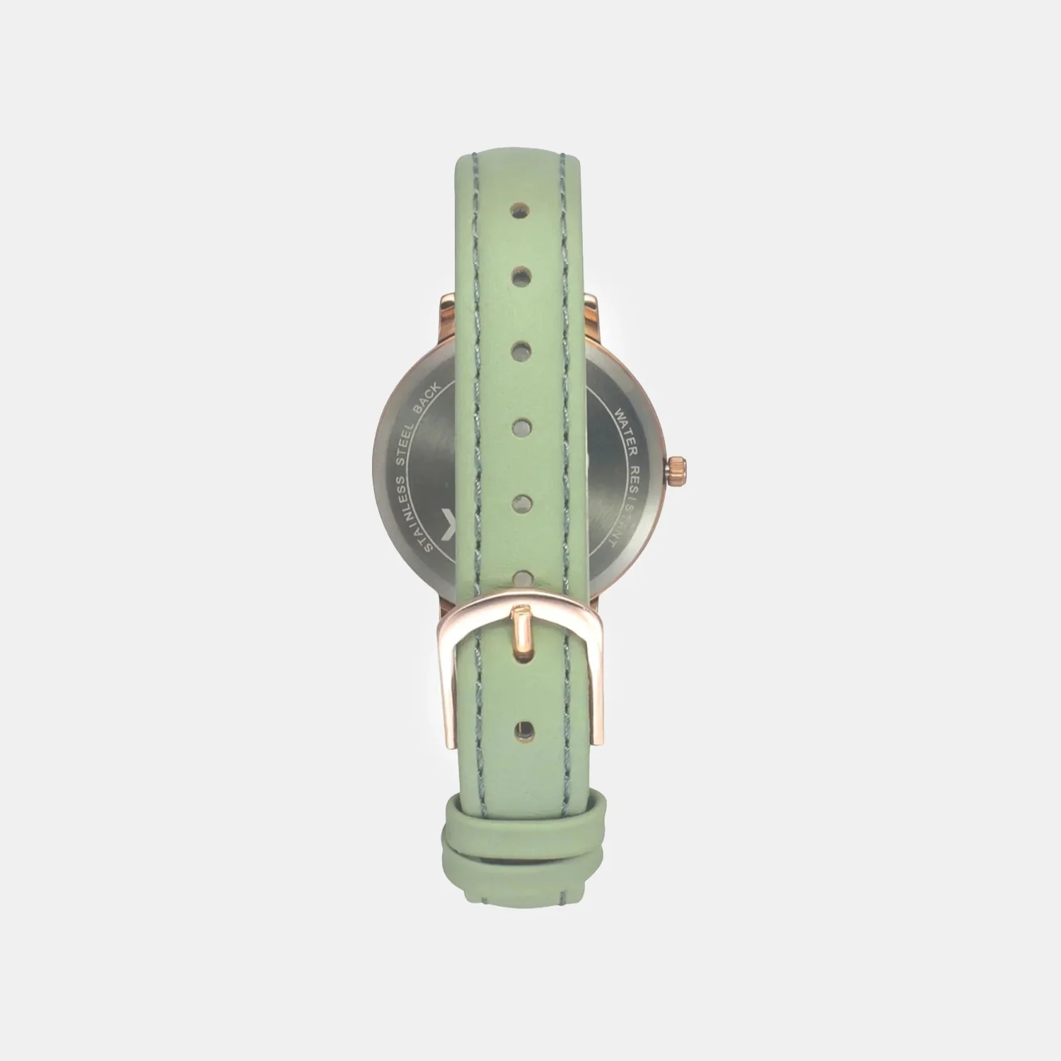 Women Quartz Green Dial Analog Leather Watch TW056HL00 - Image 4