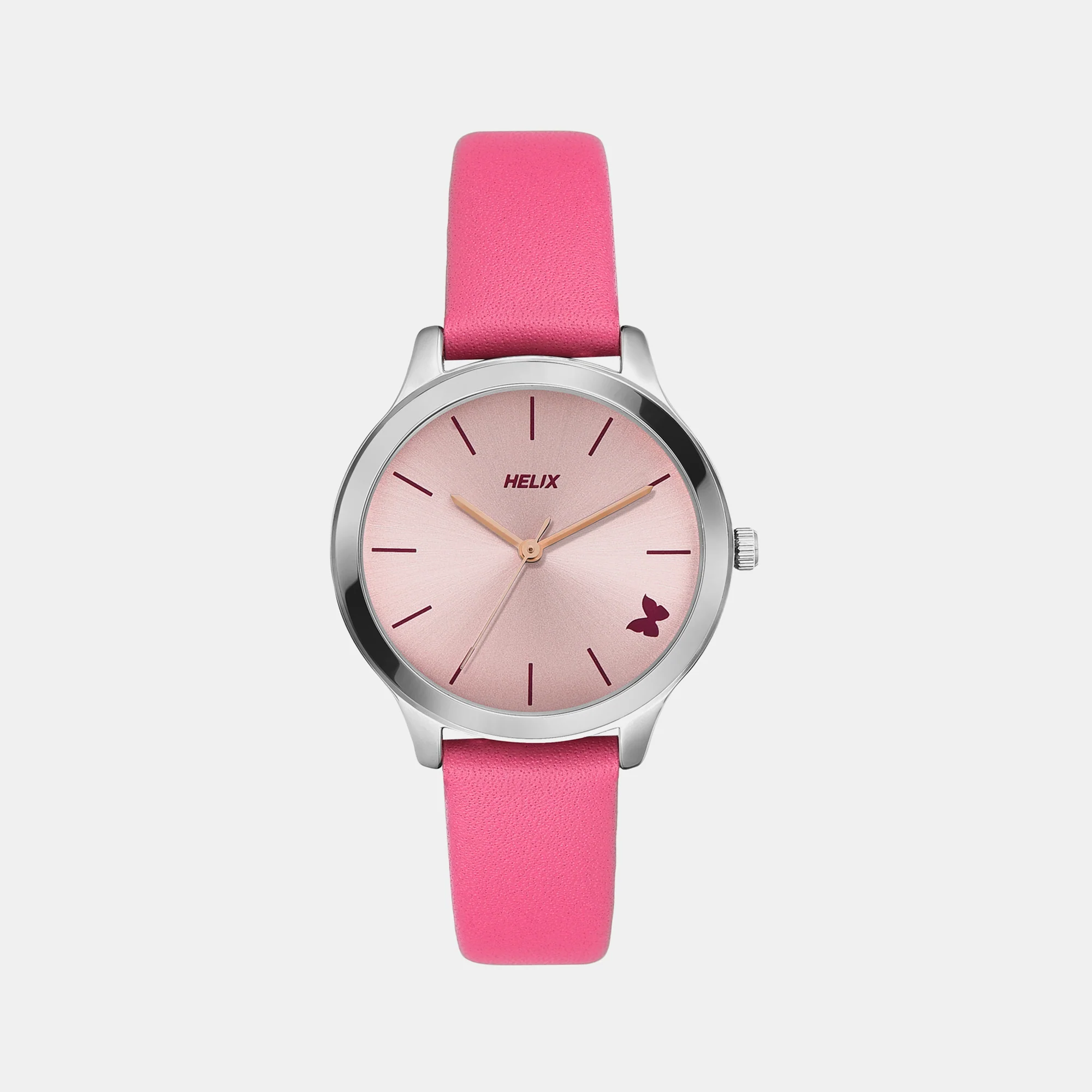 Women Quartz Pink Dial Analog Leather Watch TW055HL01