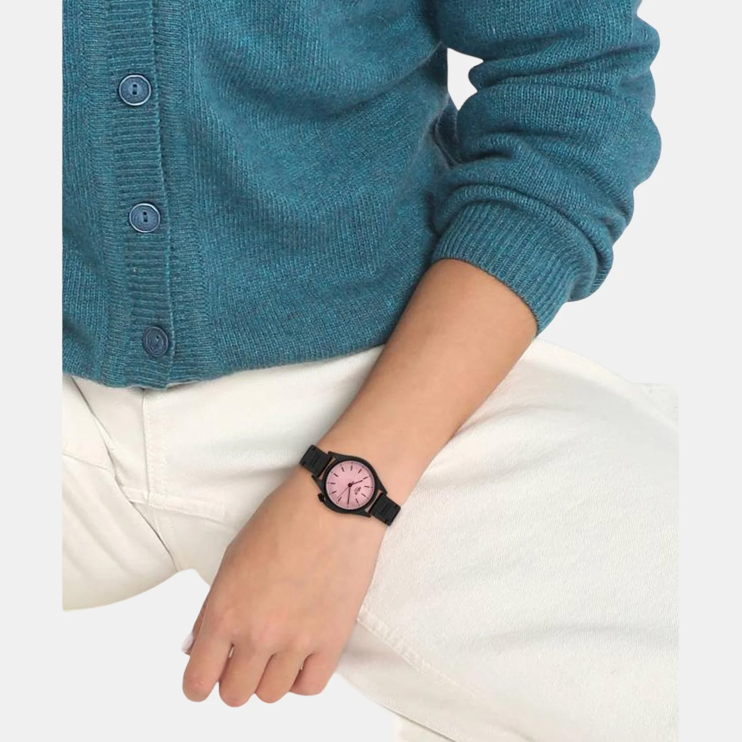 Women Quartz Pink Dial Analog Stainless Steel Watch TW037HL10 - Image 4