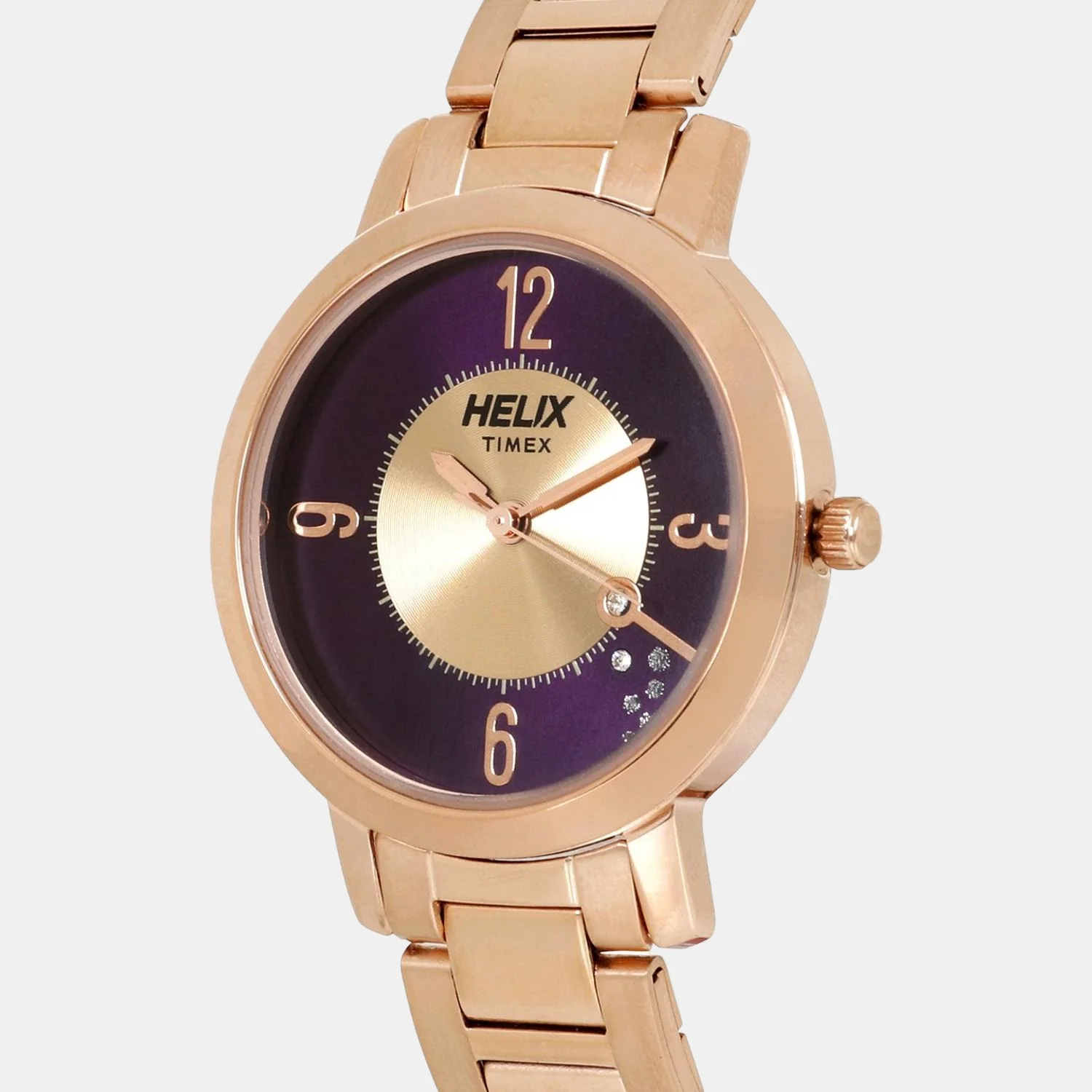 Women Quartz Purple Dial Analog Stainless Steel Watch TW024HL22 - Image 3