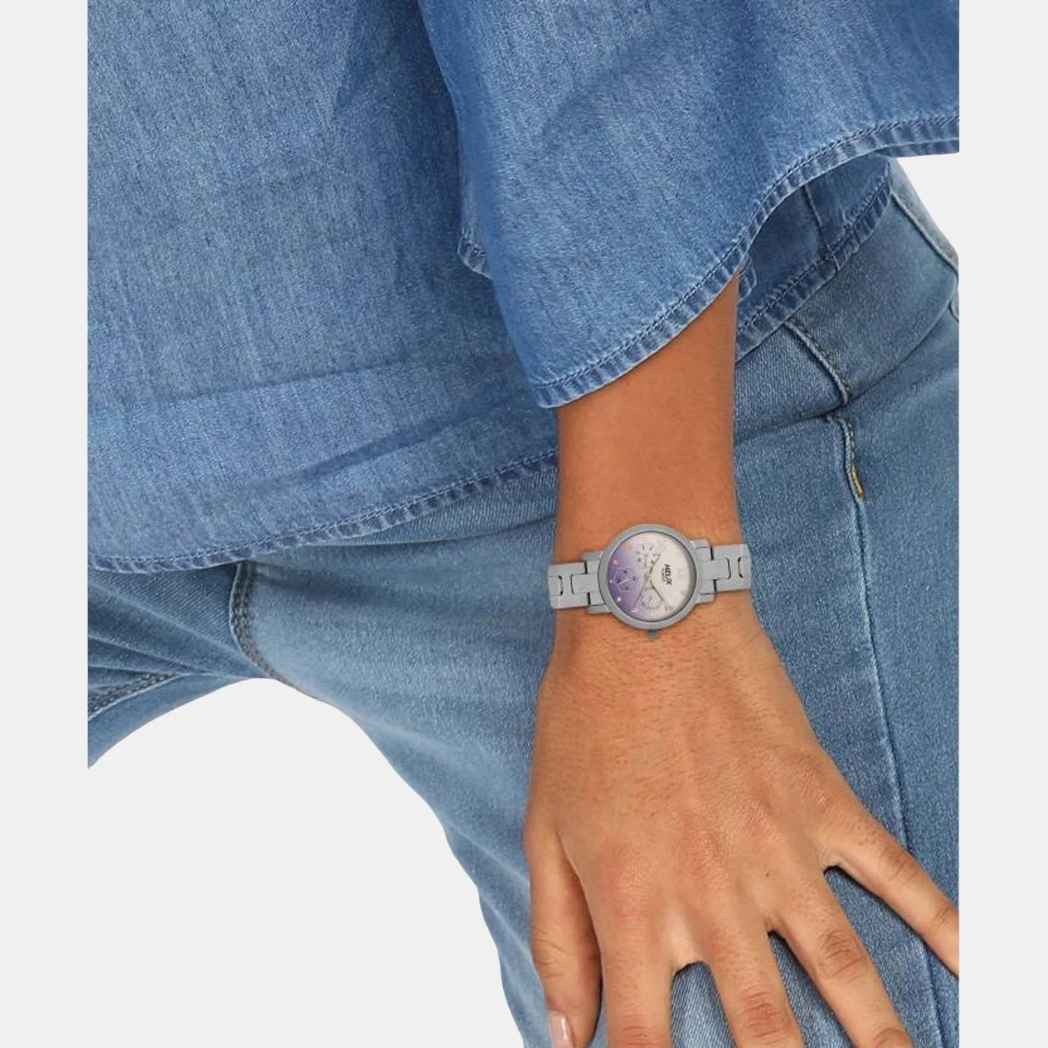 Women Quartz Purple Dial Chronograph Stainless Steel Watch TW024HL32 - Image 5