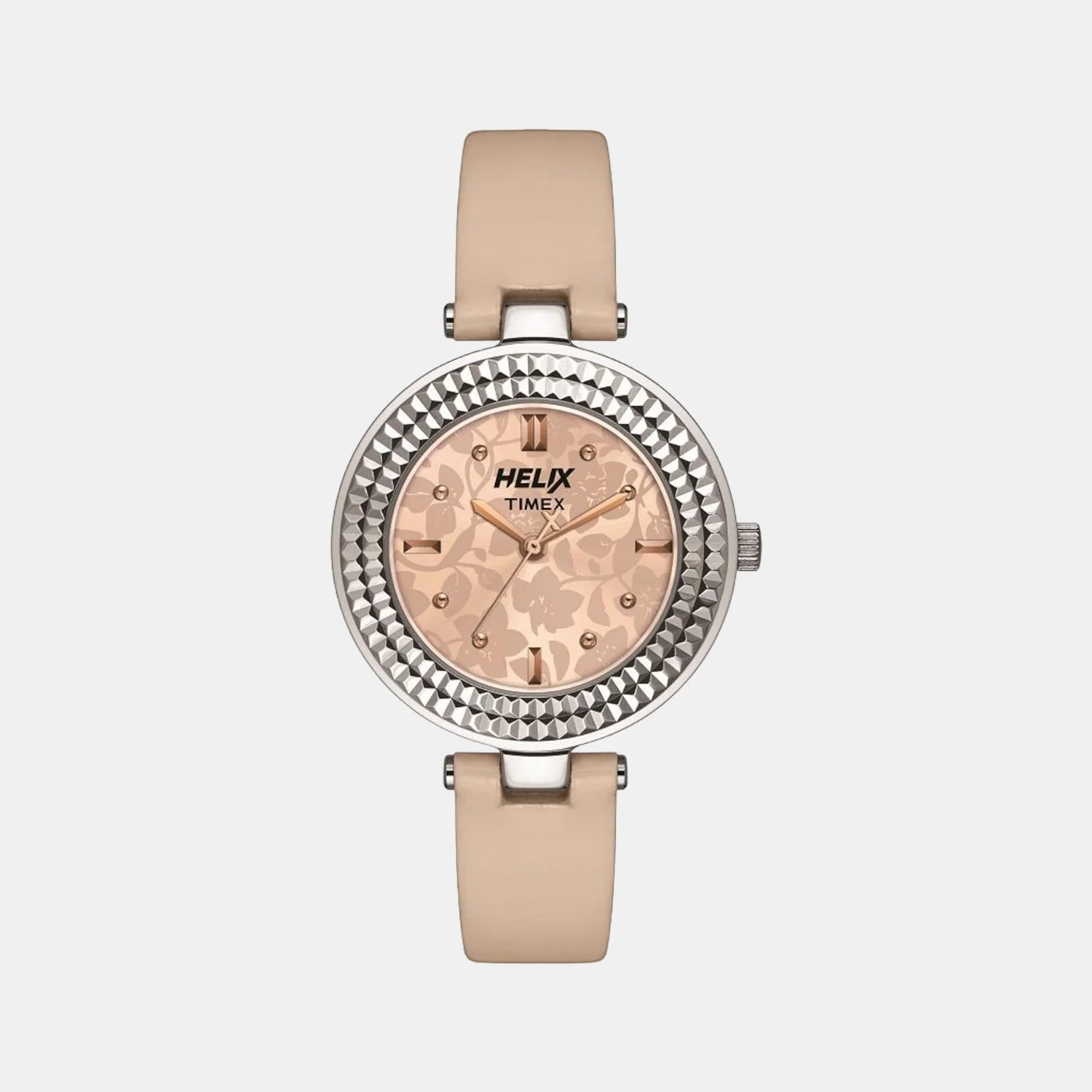 Women Quartz Rose Gold Dial Analog Leather Watch TW033HL00