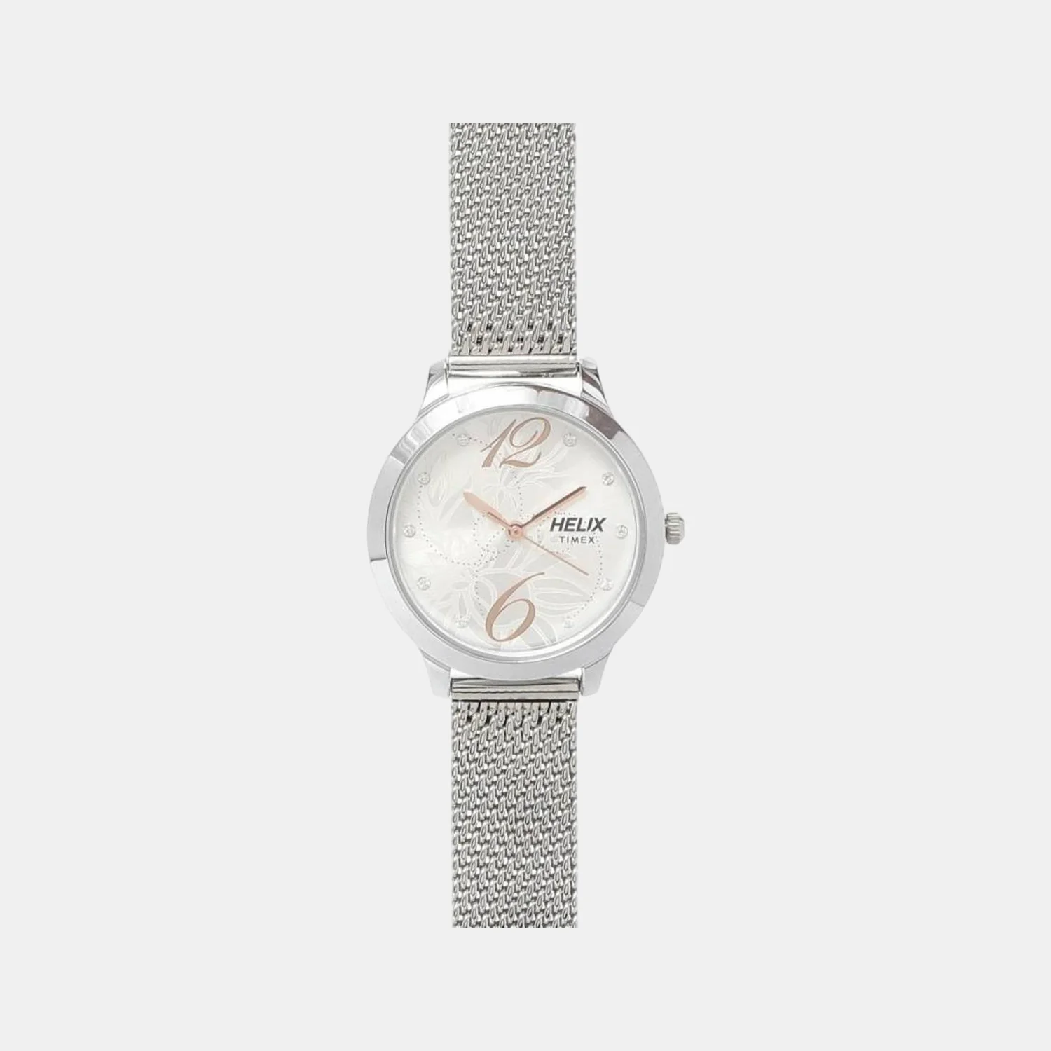 Women Quartz Silver Dial Analog Stainless Steel Watch TW022HL15