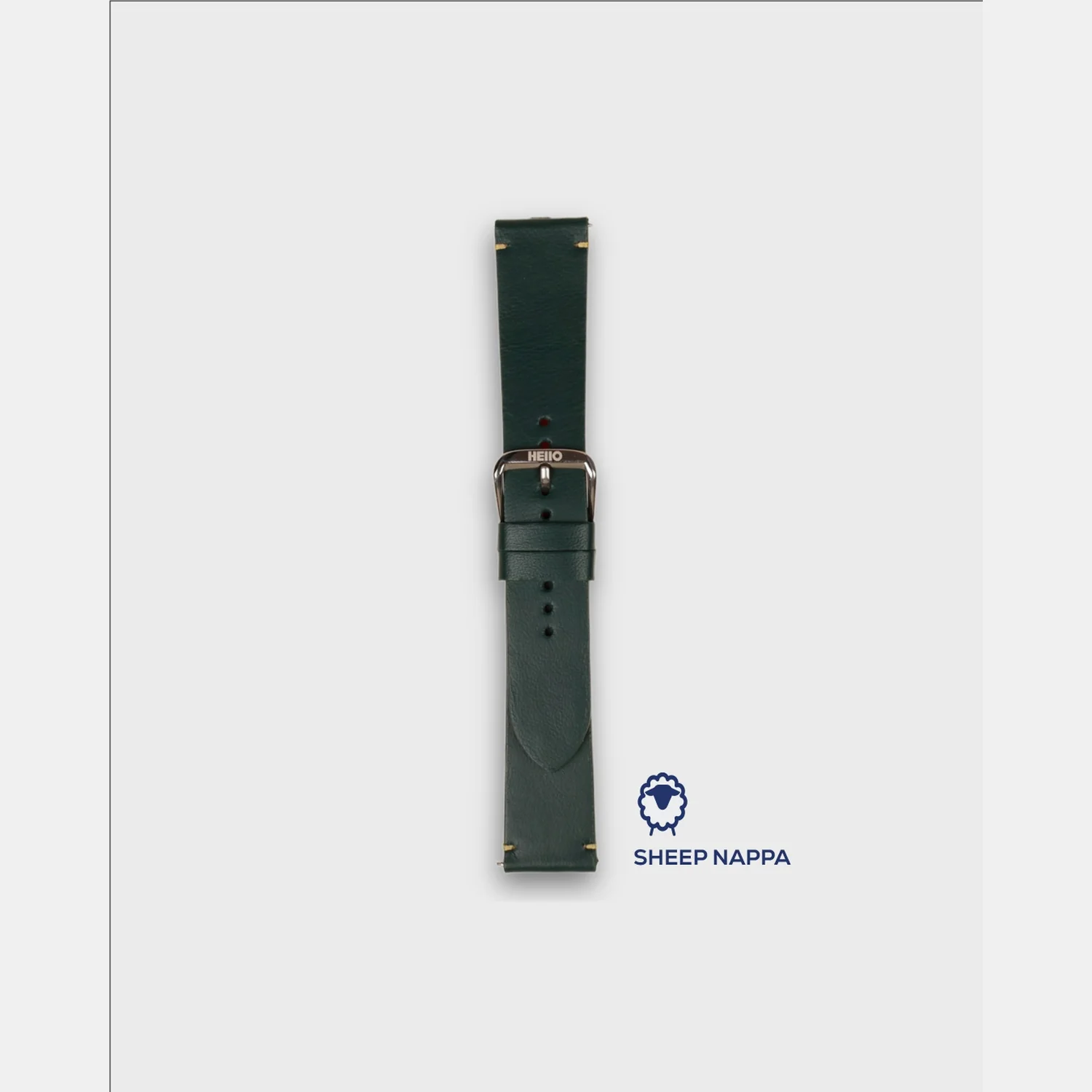 Men Sheep Nappa Leather Strap INTRO 2.0- DS - DEEP FOREST 22 MM - Image 3