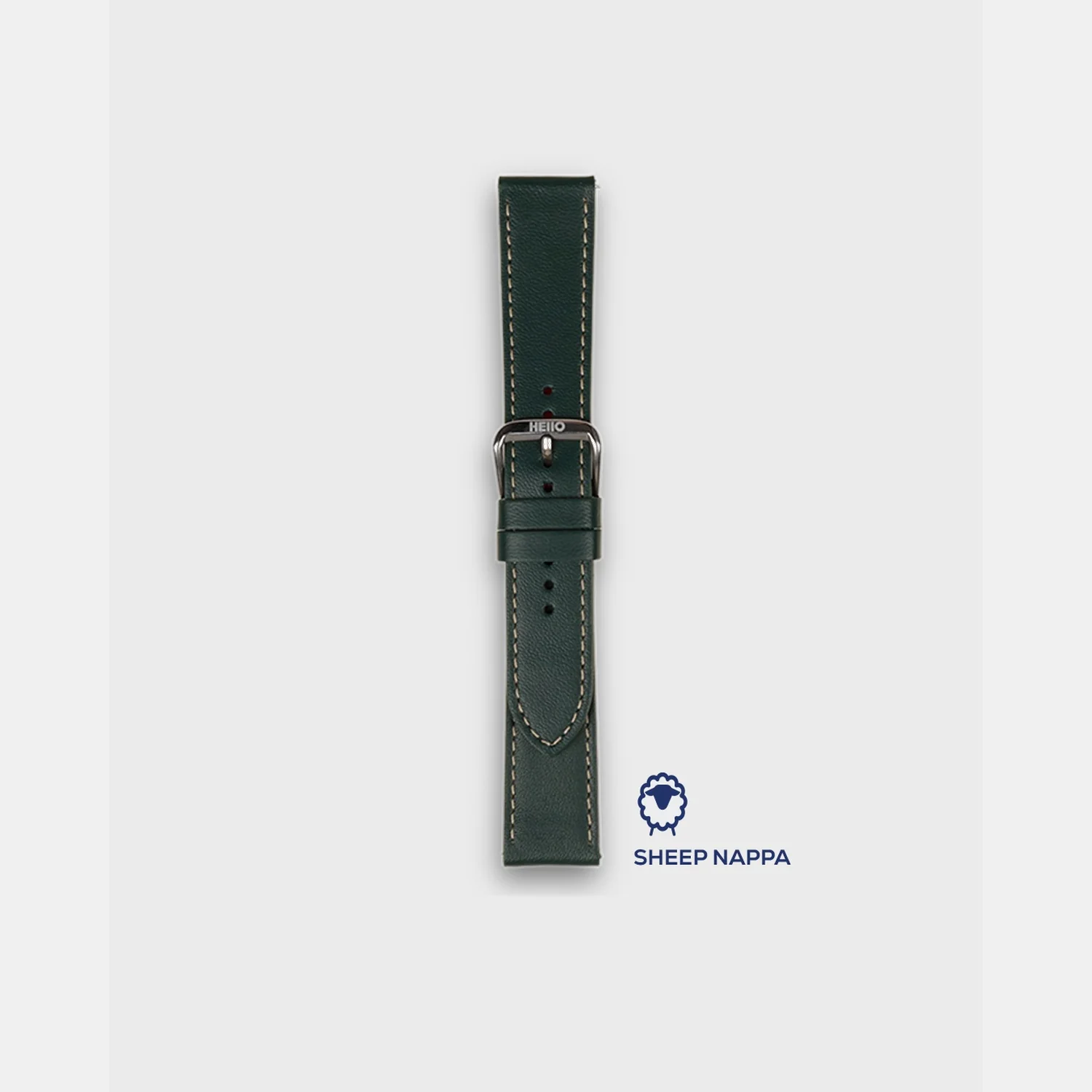 Men Sheep Nappa Leather Strap INTRO 2.0 PS - DEEP FOREST 18 MM - Image 3