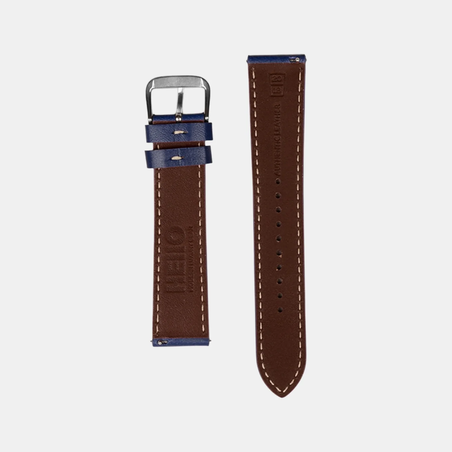 Men Sheep Nappa Leather Strap INTRO 2.0 PS - VAN GOGH BLUE 18 MM - Image 2