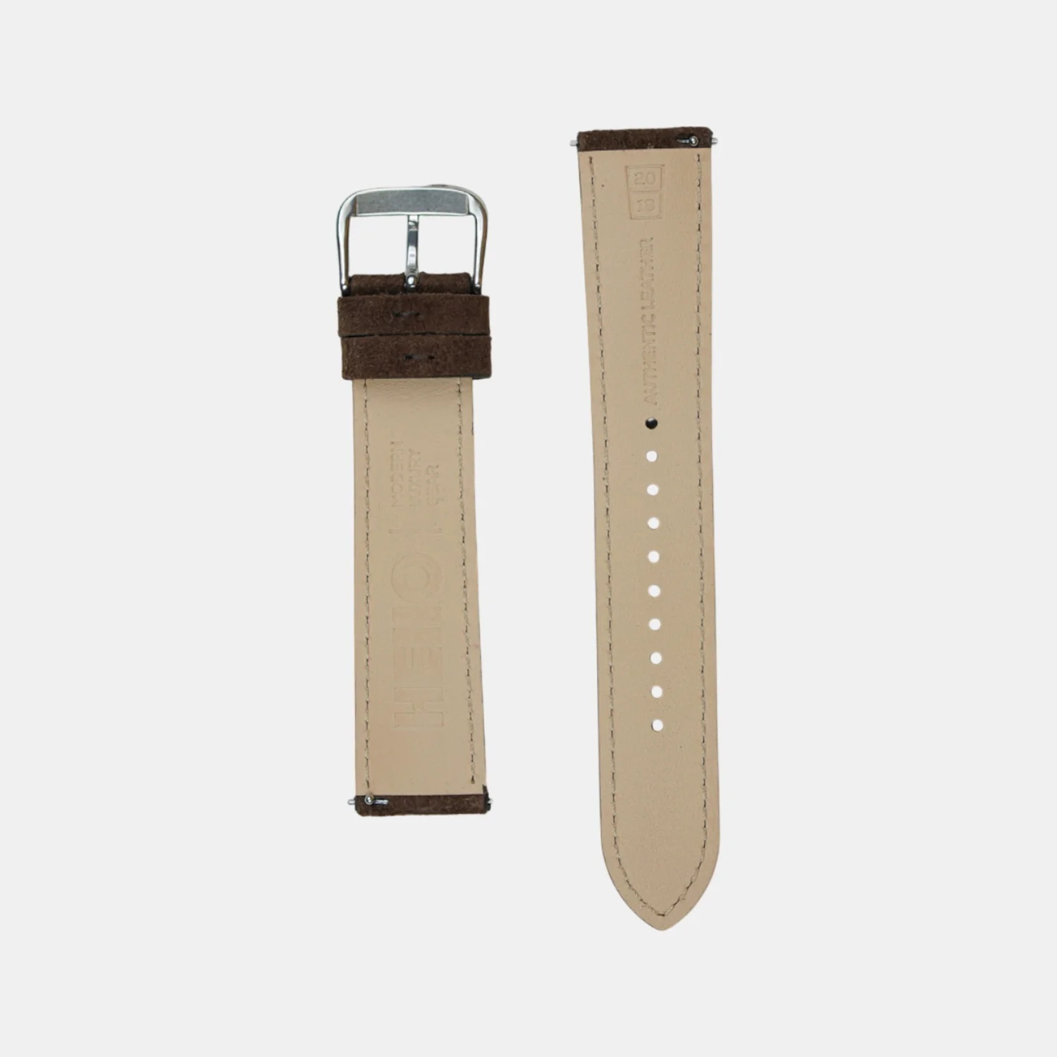 Men Suede Leather Strap GRACE IN SUEDE- WET EARTH 18 MM - Image 2