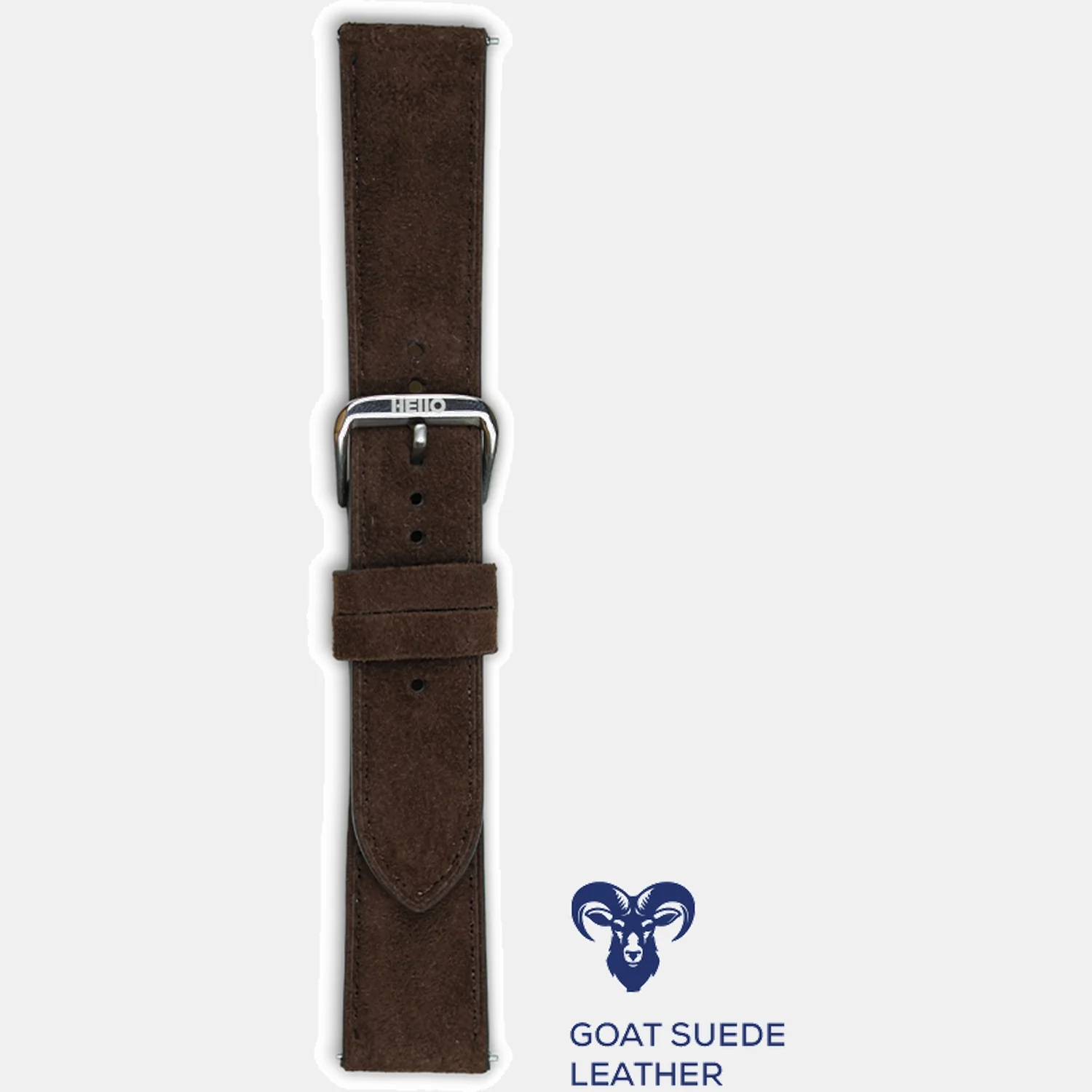 Men Suede Leather Strap GRACE IN SUEDE- WET EARTH 20 MM - Image 3