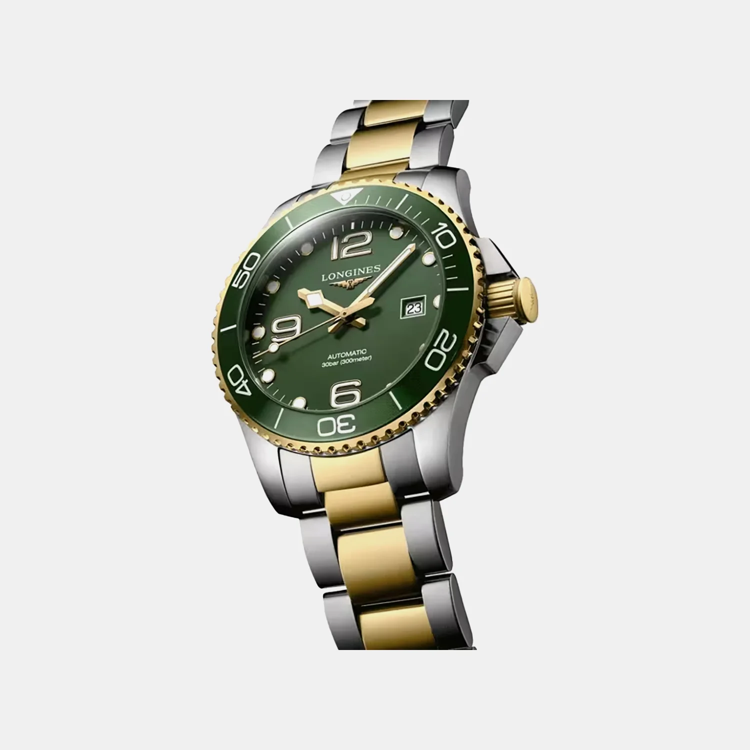 HydroConquest Men Automatic Green Dial Analog Stainless Steel Watch L37823067 - Image 2