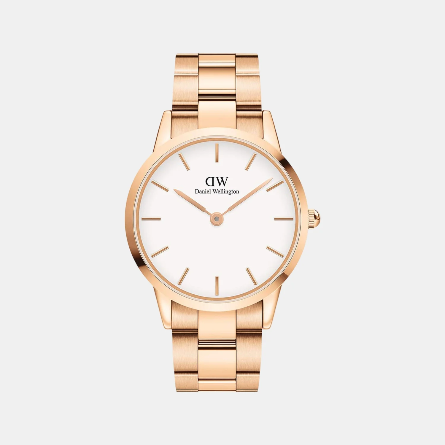 Iconic Link Men Quartz White Dial Analog Stainless Steel Watch DW00100343K - Image 2