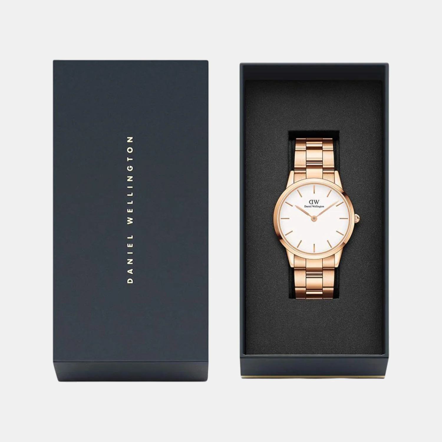 Iconic Link Men Quartz White Dial Analog Stainless Steel Watch DW00100343K - Image 6