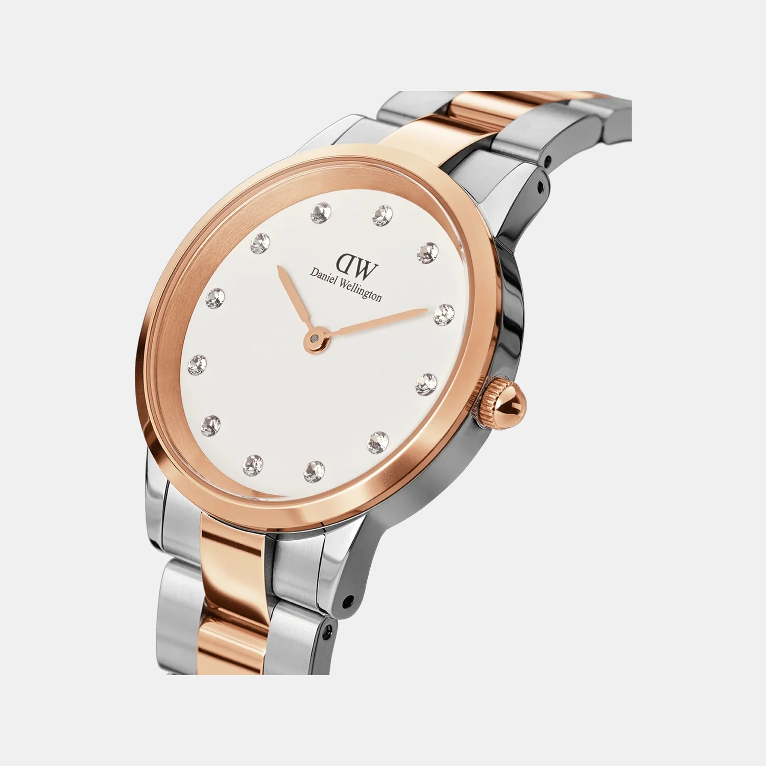 Iconic Women Quartz White Dial Analog Stainless Steel Watch DW00100359 - Image 2