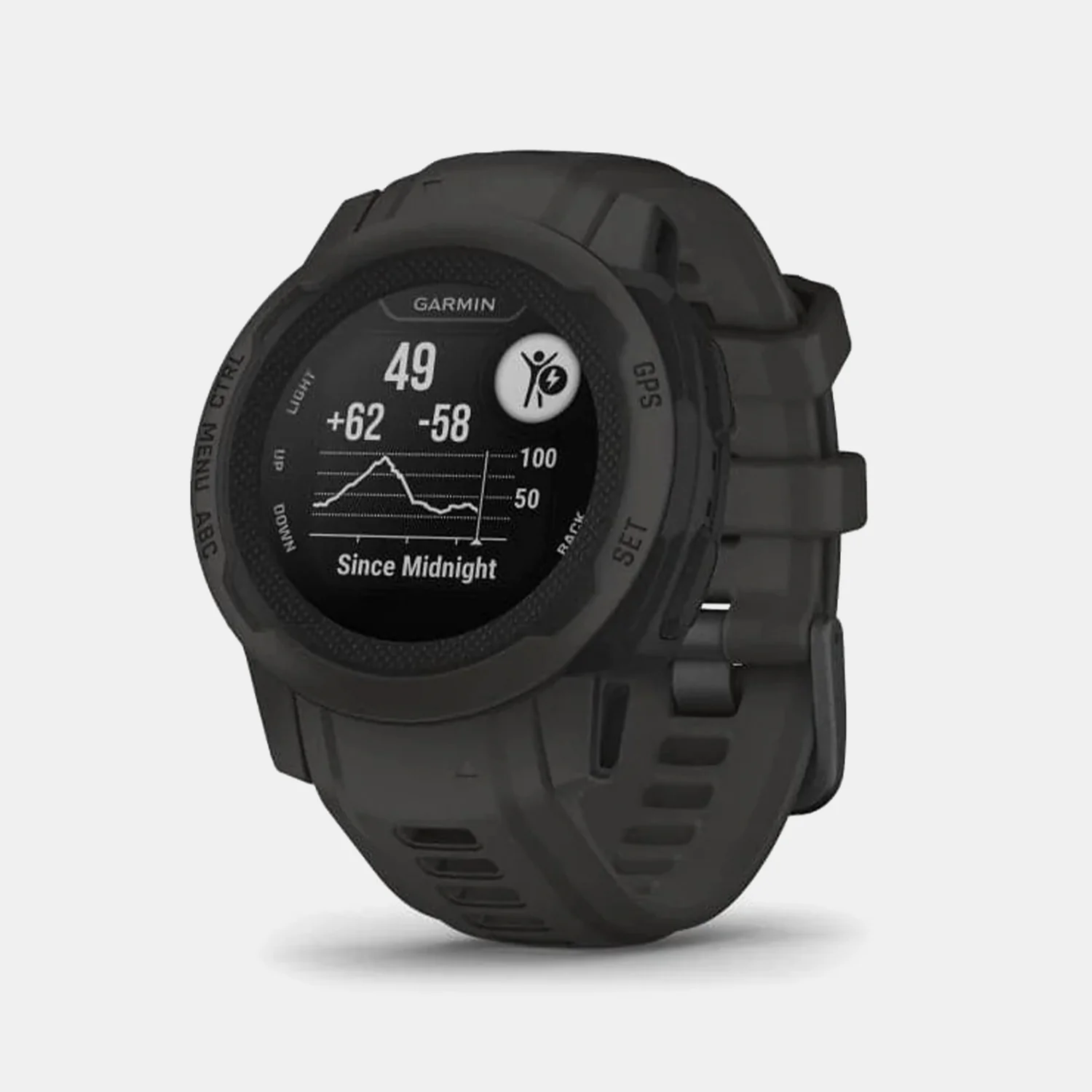Instinct 2S Unisex Black Dial Digital Silicone Watch 010-02563-60 - Image 3