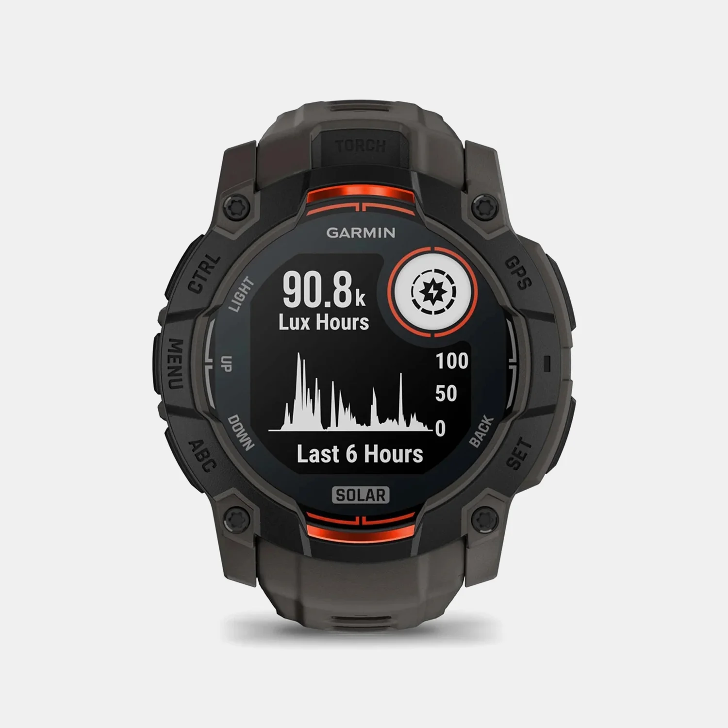 Instinct 3 Unisex Black Dial Digital Silicone Watch 010-02935-00