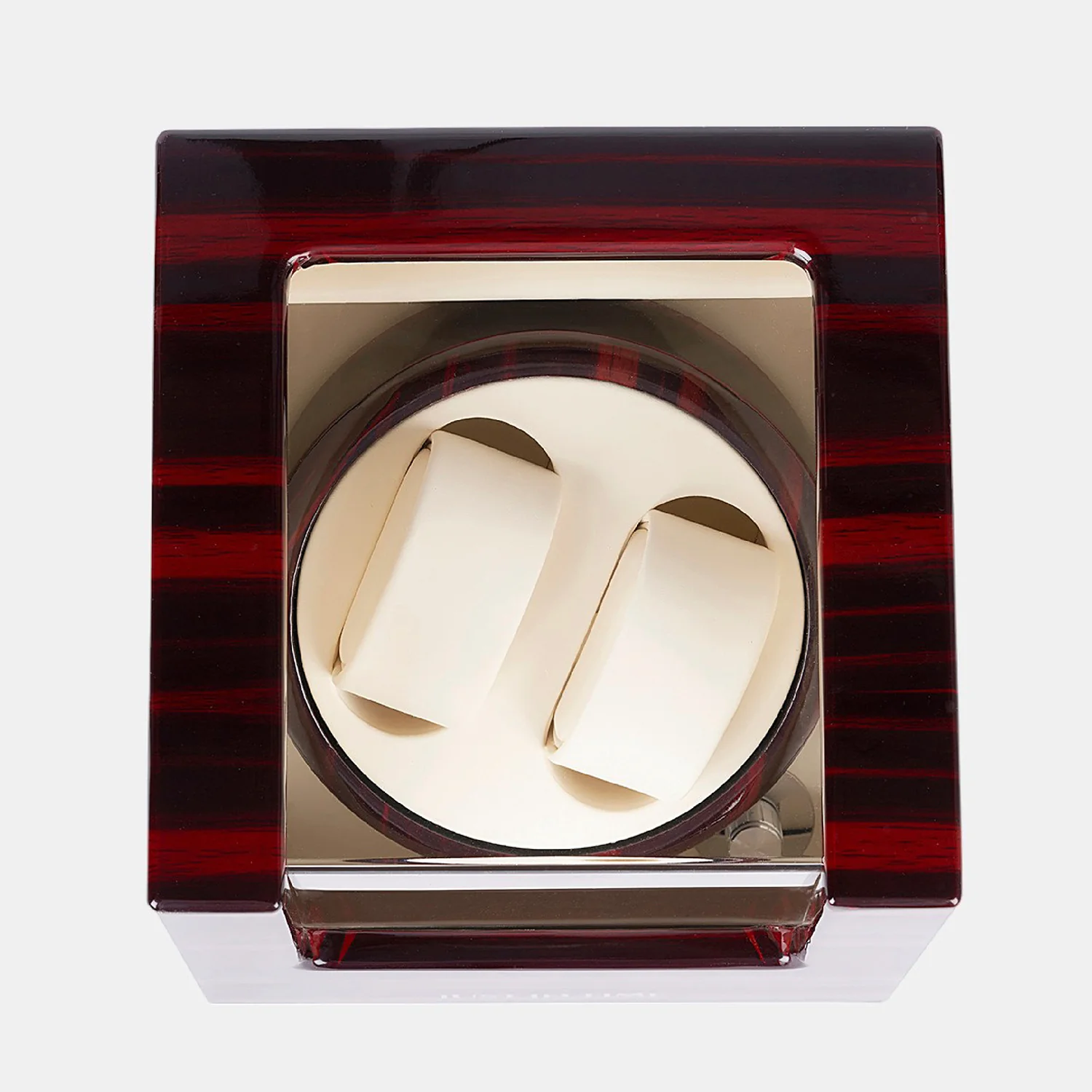 Automatic Red and White Two Watch Wooden Winder - Image 4