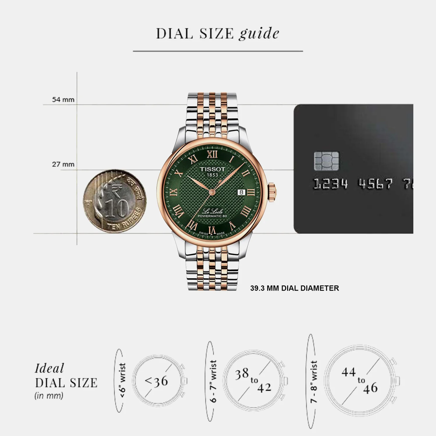 Le Locle Men Green Dial Analog Stainless Steel Watch T0064072209301 - Image 5
