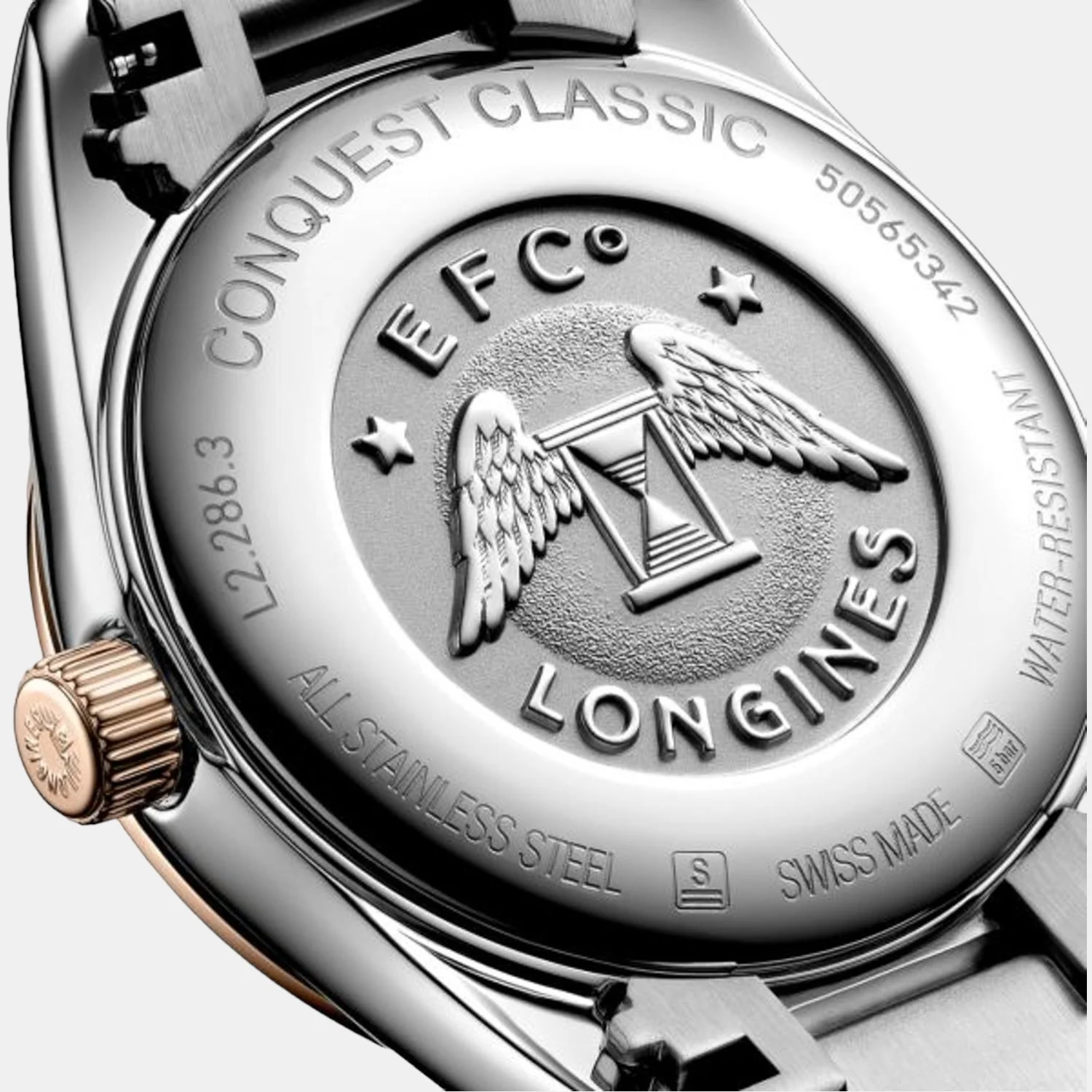 Conquest Classic Women Quartz Blue Dial Analog Stainless Steel Watch L22863927 - Image 3