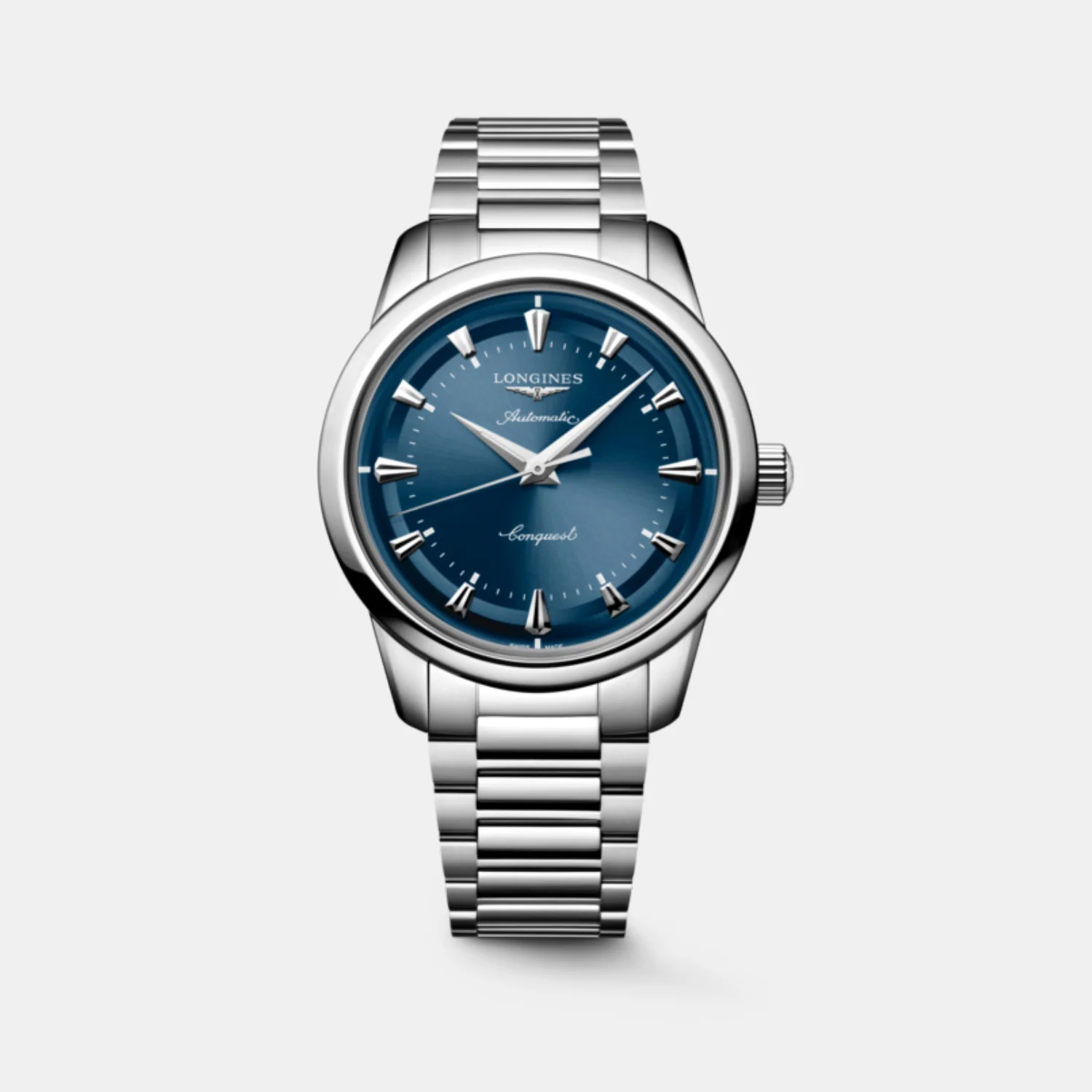 Conquest Men Automatic Blue Dial Analog Stainless Steel Watch L16504926